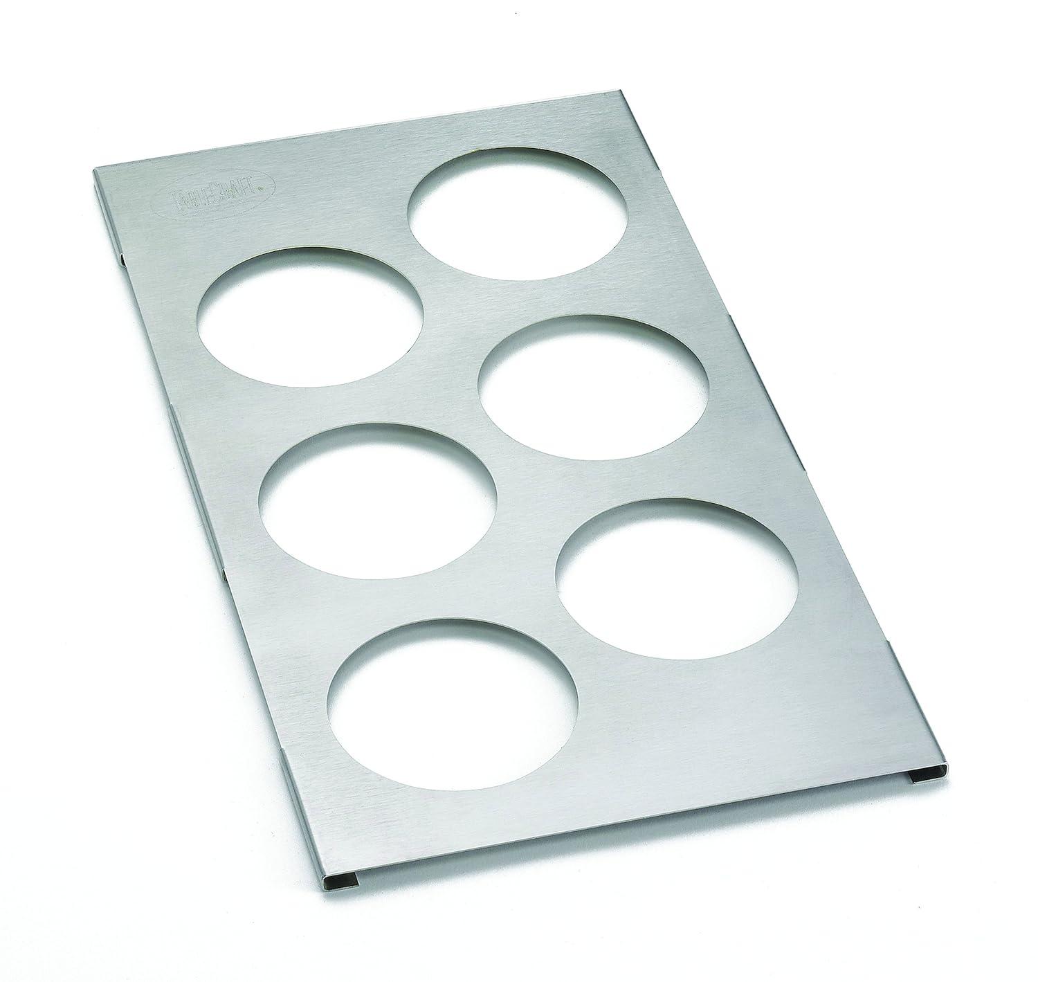 Stainless Steel 6-Hole Squeeze Bottle Holder Template