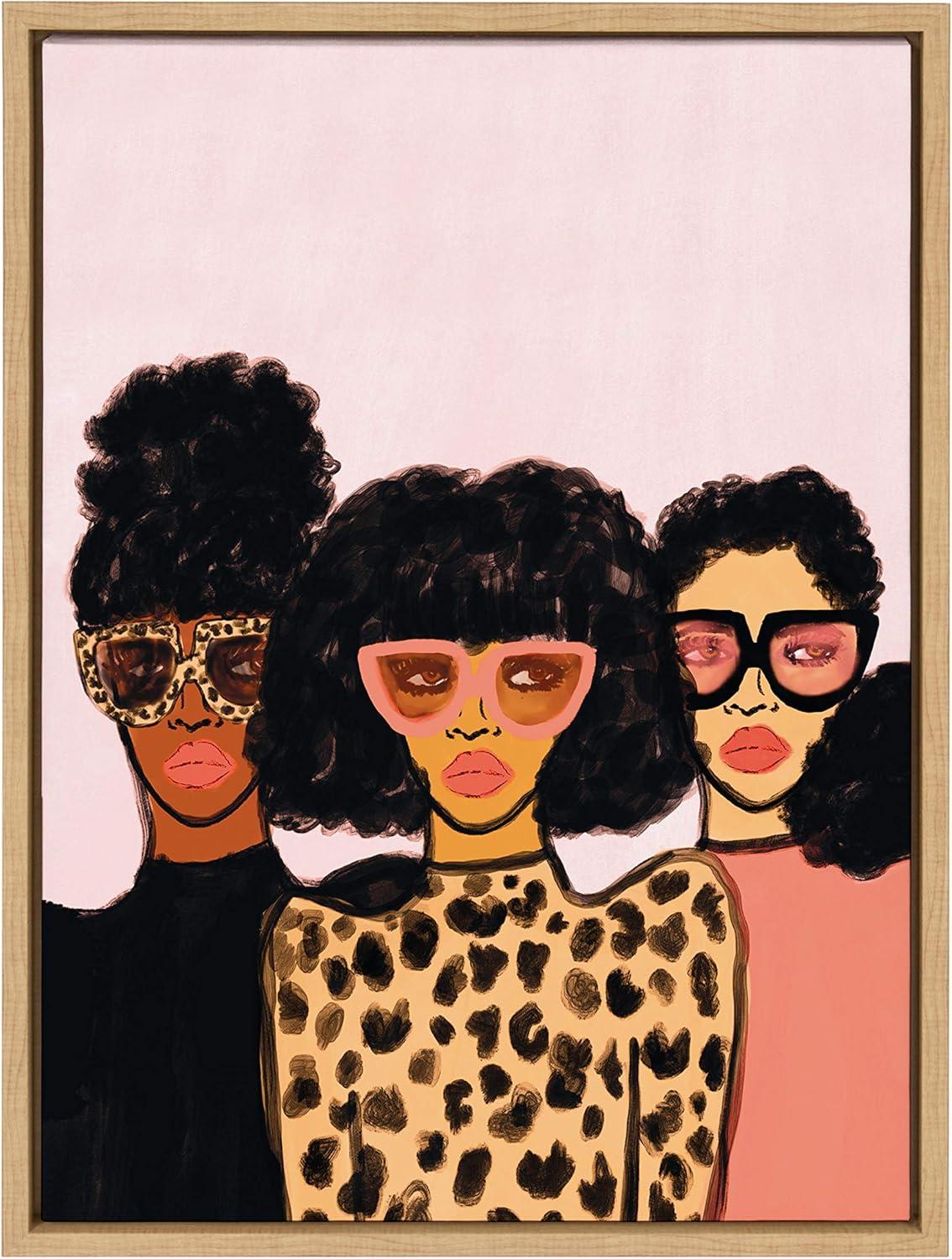 18" x 24" Sylvie Shade Squad By Kendra Dandy Framed Wall Canvas Natural - Kate & Laurel All Things Decor