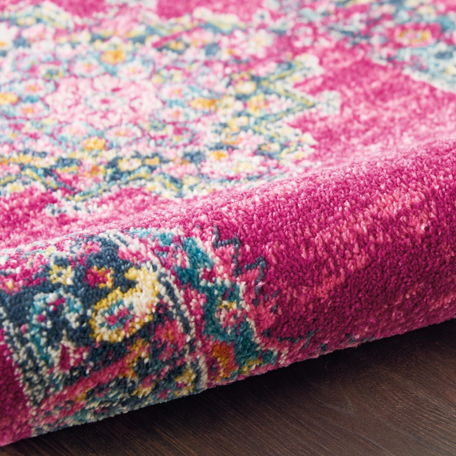 Nourison Passion Medallion Bohemian Indoor Rug Fuchsia 9' x 12'