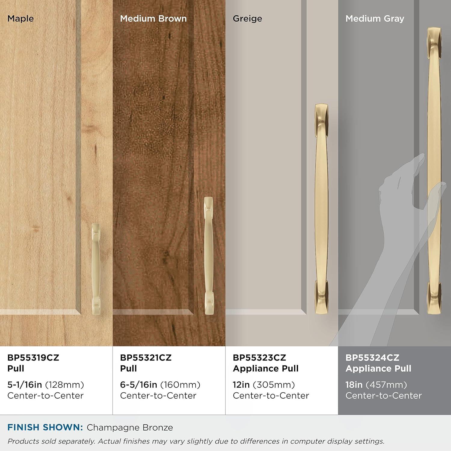 Amerock Highland Ridge 18 inch (457mm) Center-to-Center Champagne Bronze Appliance Pull