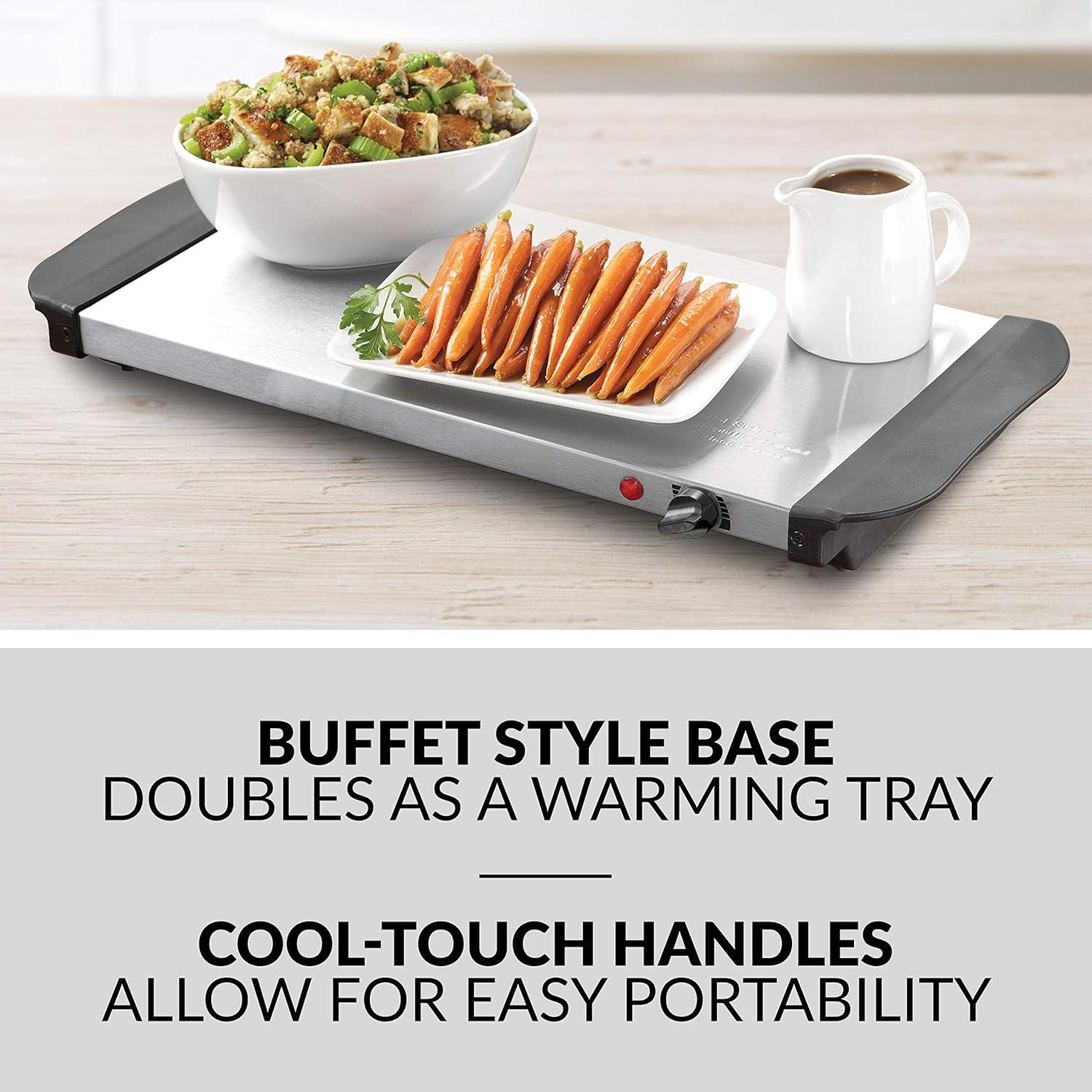 Elegant 3-Station Stainless Steel Buffet Server & Warming Tray