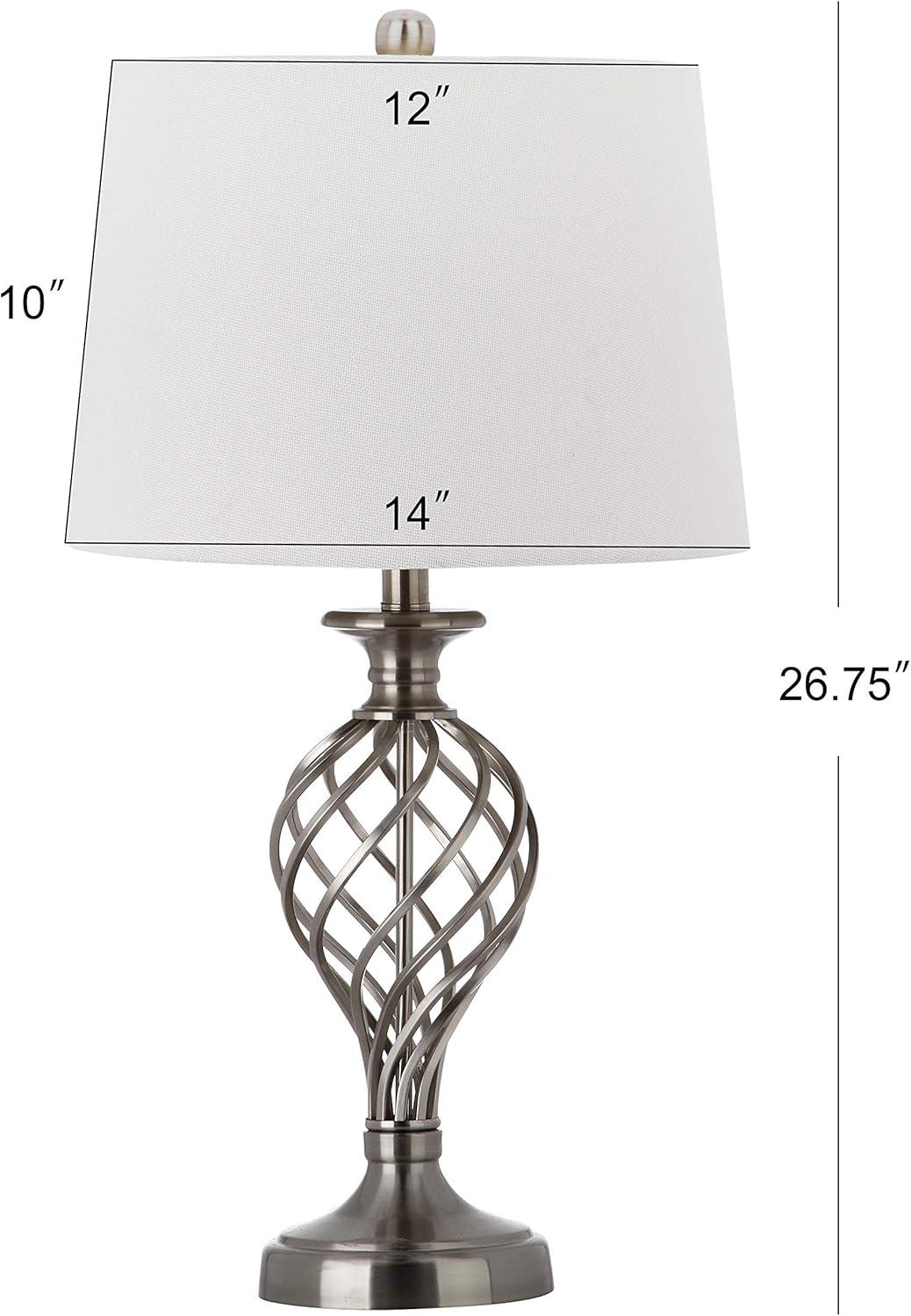 Lattice Urn Table Lamp - Silver - Safavieh