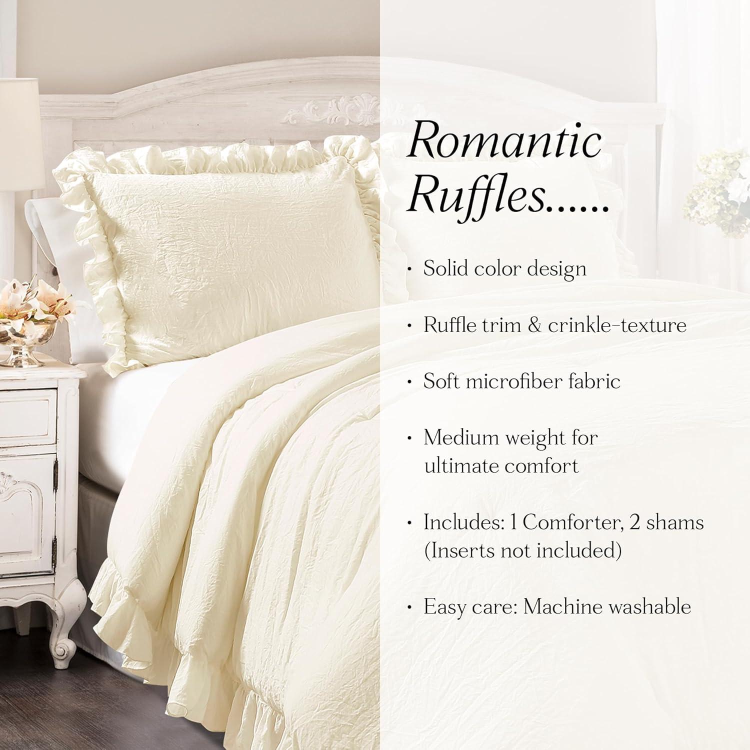 Lush Decor Reyna Microfiber 3 Piece Comforter Set