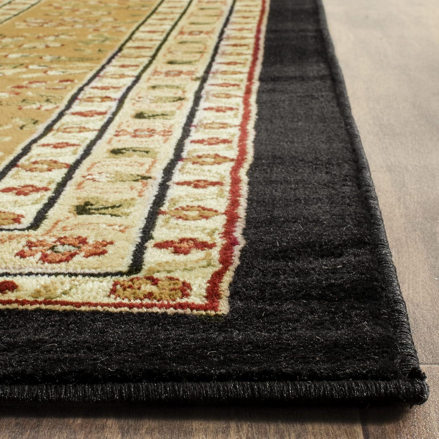 Lyndhurst LNH331 Power Loomed Area Rug - Black/Tan - 8'x11' - Safavieh.