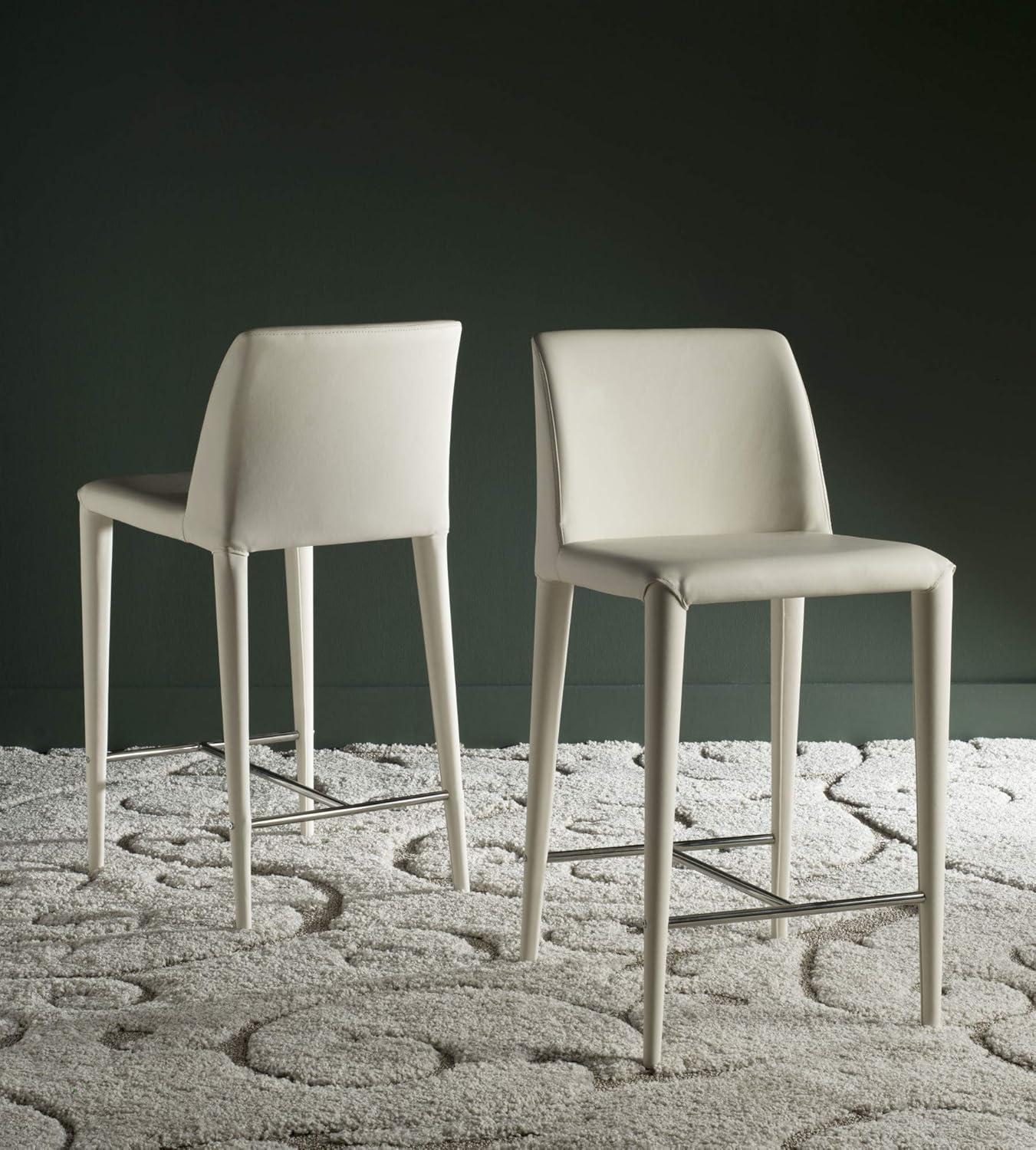 Garretson Counter Stool (Set of 2) - FOX2021 - Black - Safavieh Couture