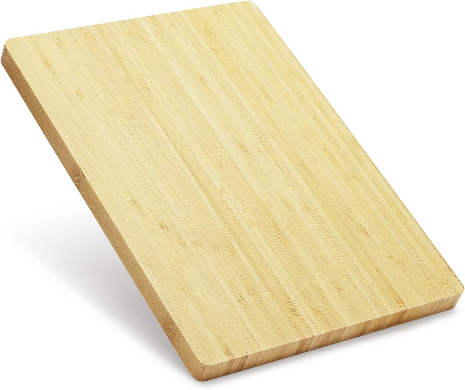 Makerflo Bamboo Wood Cutting Board 14 x 10 Inches - 1 Pc Ideal for Laser Engraving