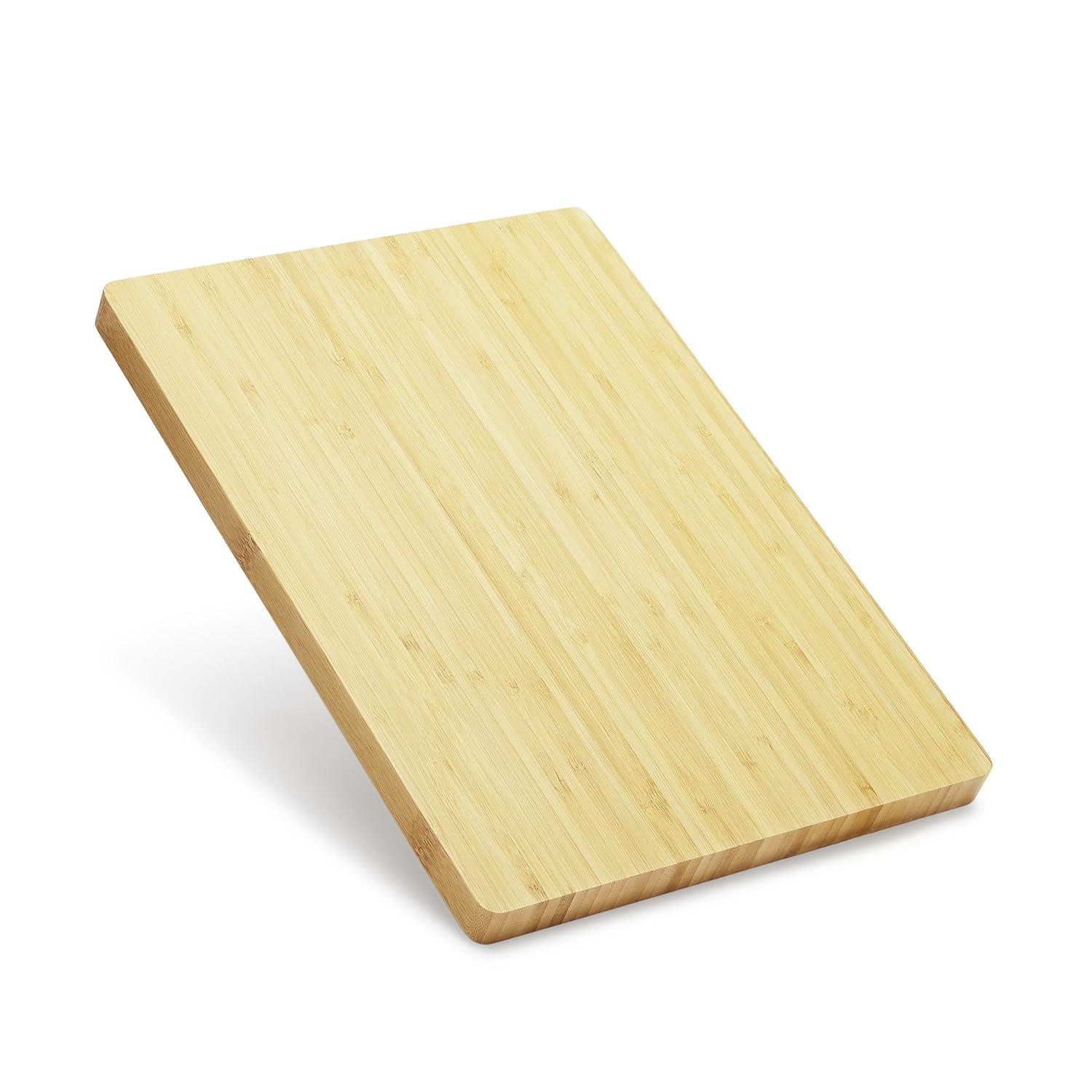 Makerflo Bamboo Wood Cutting Board 14 x 10 Inches - 1 Pc Ideal for Laser Engraving