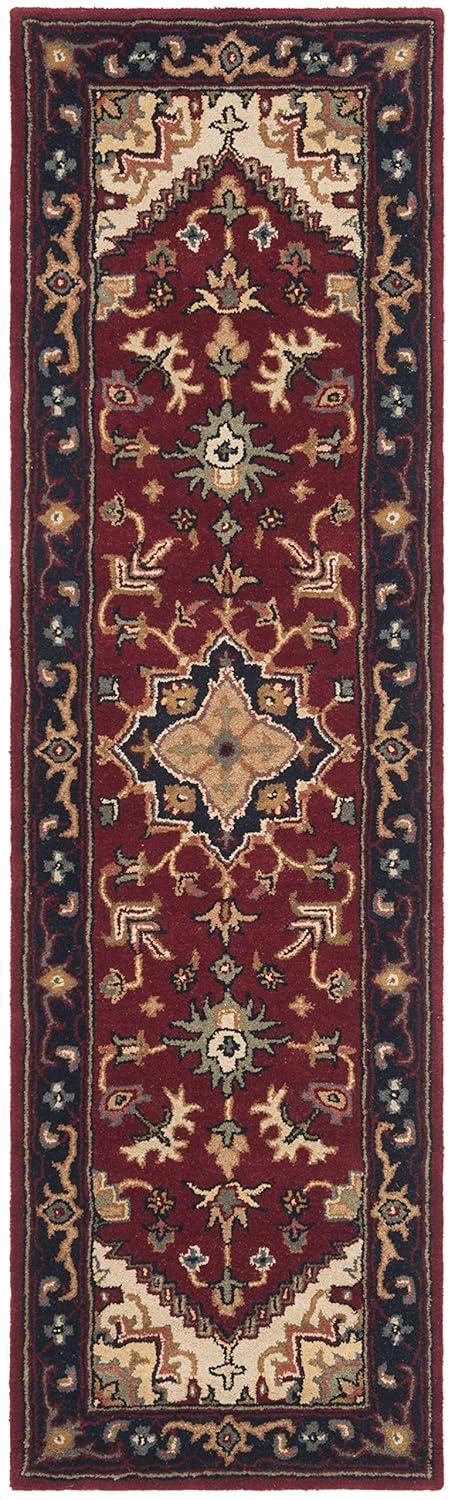 Heritage HG625 Handmade Runner Rug - 2'3"x20' - Red - Safavieh