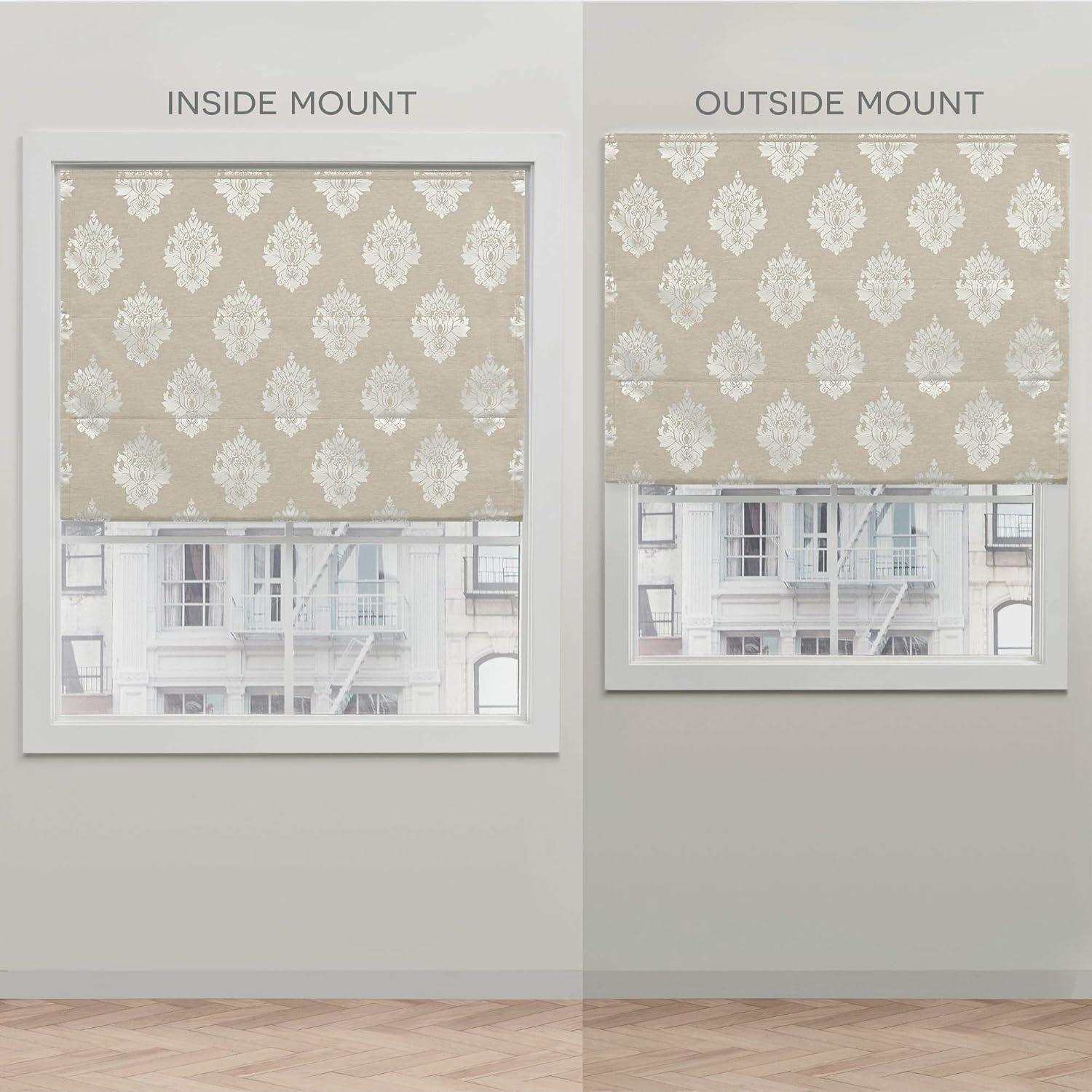 Amalgamated Textiles Exclusive Home Marseilles Damask 100% Blackout Roman Shade