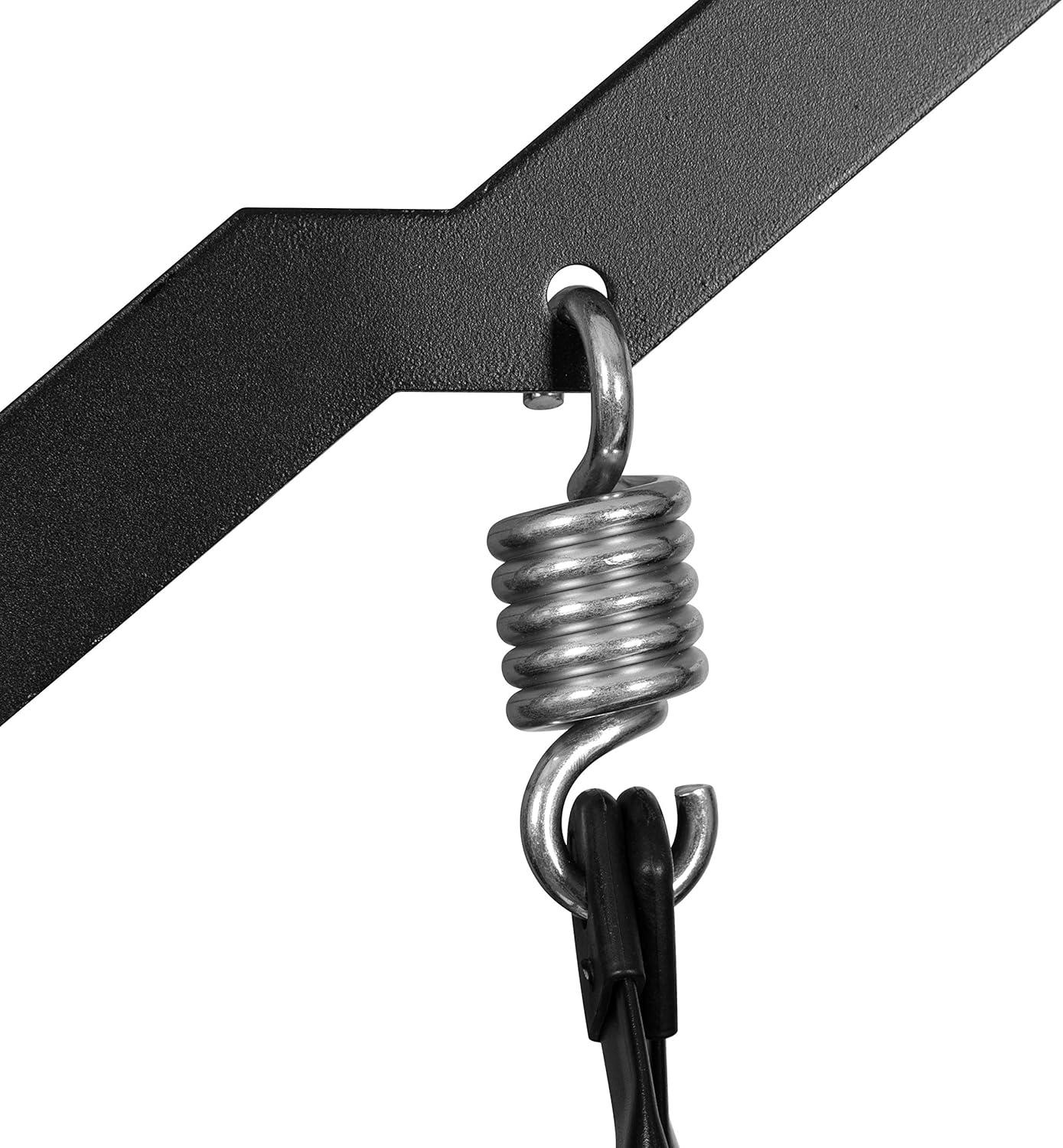 Flash Furniture 3-Seat Outdoor Steel Converting Patio Swing Canopy Hammock with Cushions / Outdoor Swing Bed (Tan)