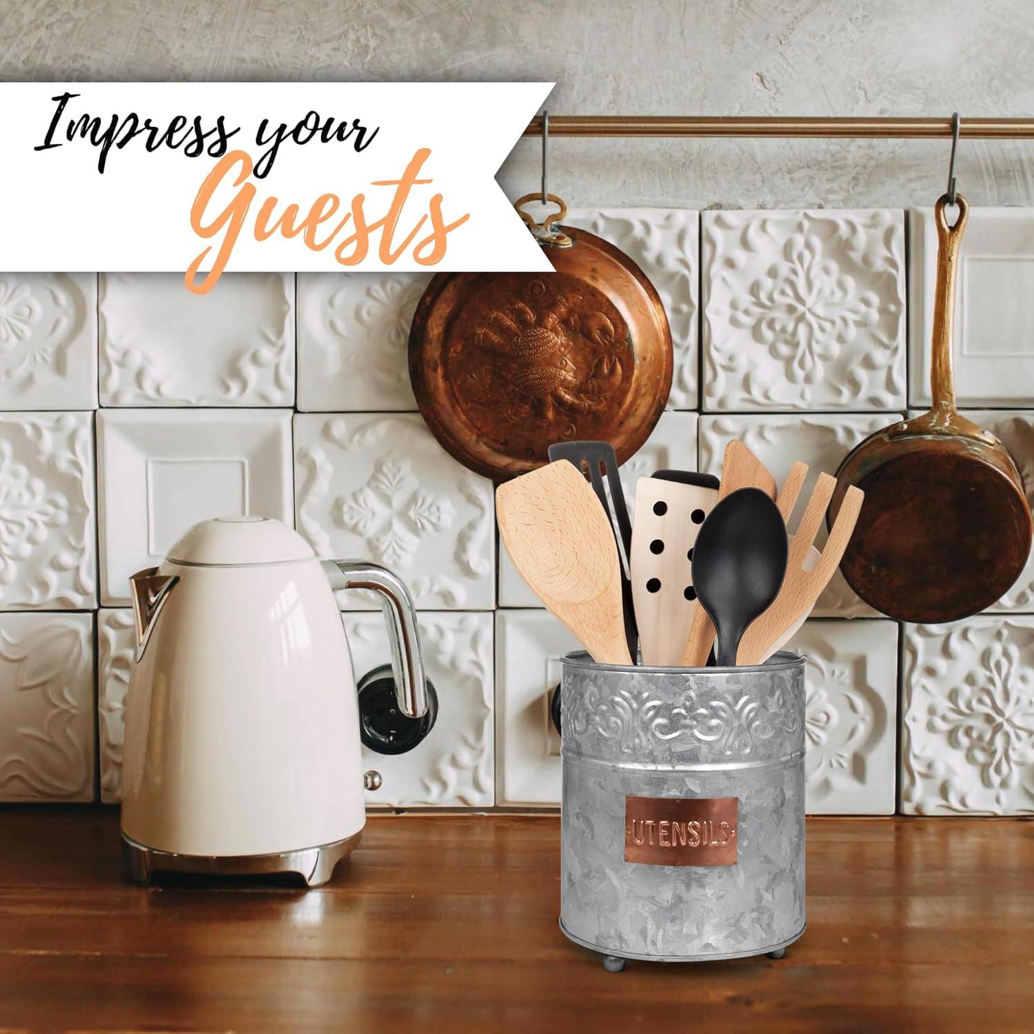 August Grove® Galvanized Utensil Crock