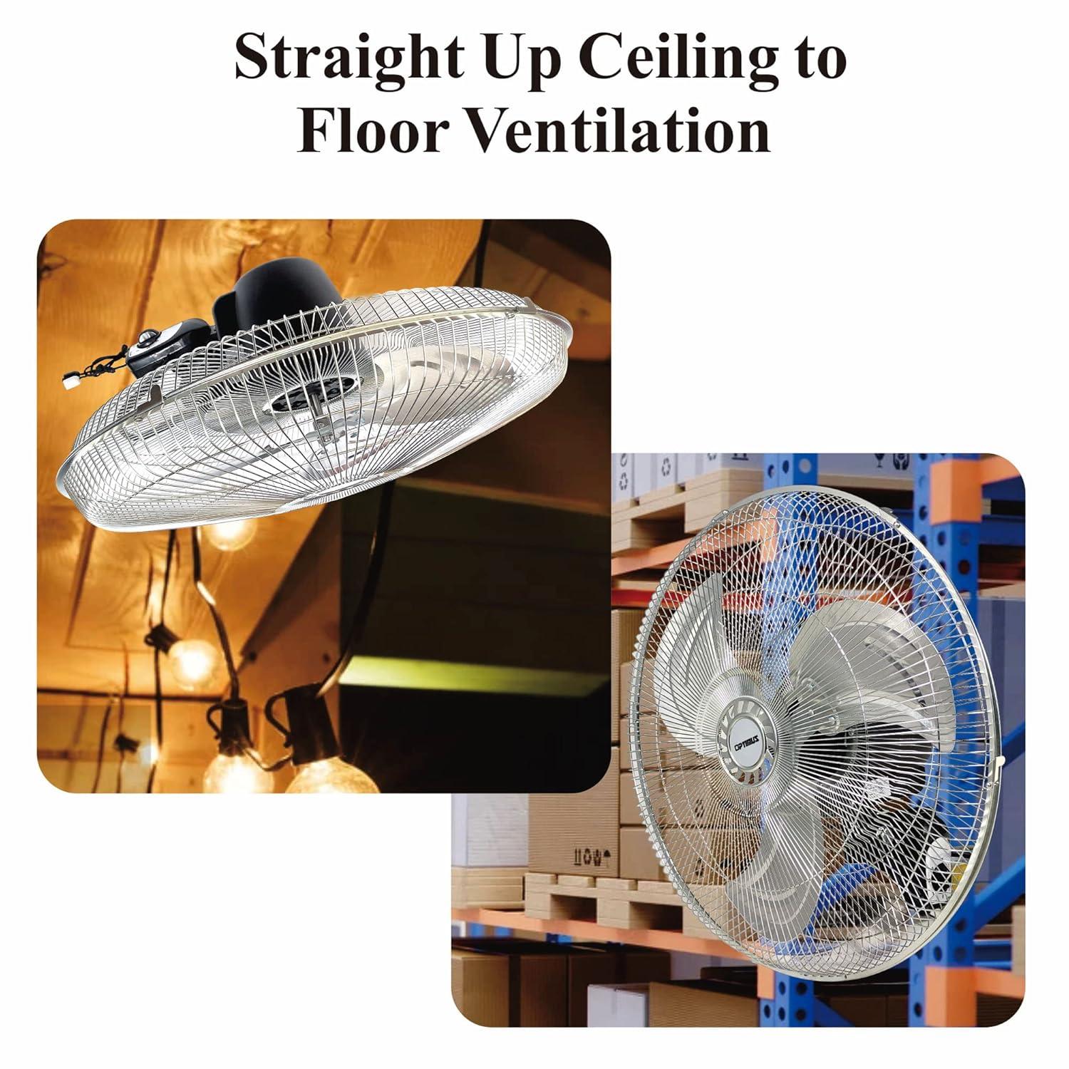 Optimus F-4187 18" Industrial Grade High Velocity Oscillating Wall Fan 18" Industrial Grade Oscillating Wall Fan
