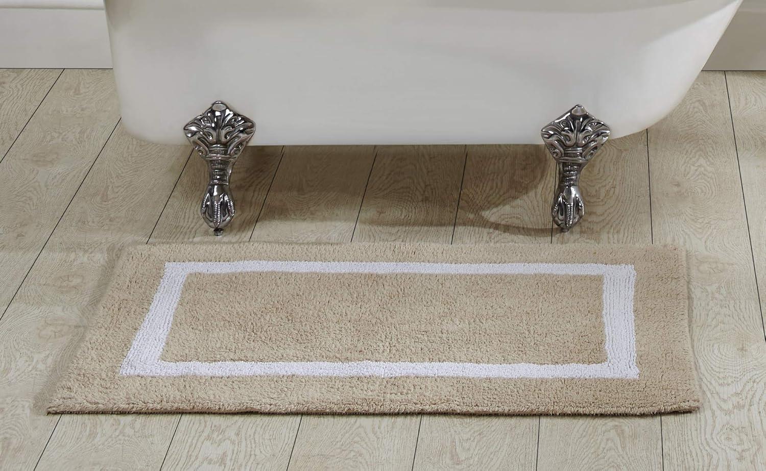 Highland Dunes Widman 100% Cotton Tufted Reversible Bath Rug Super Absorbent, Machine Washable Bathroom Rug