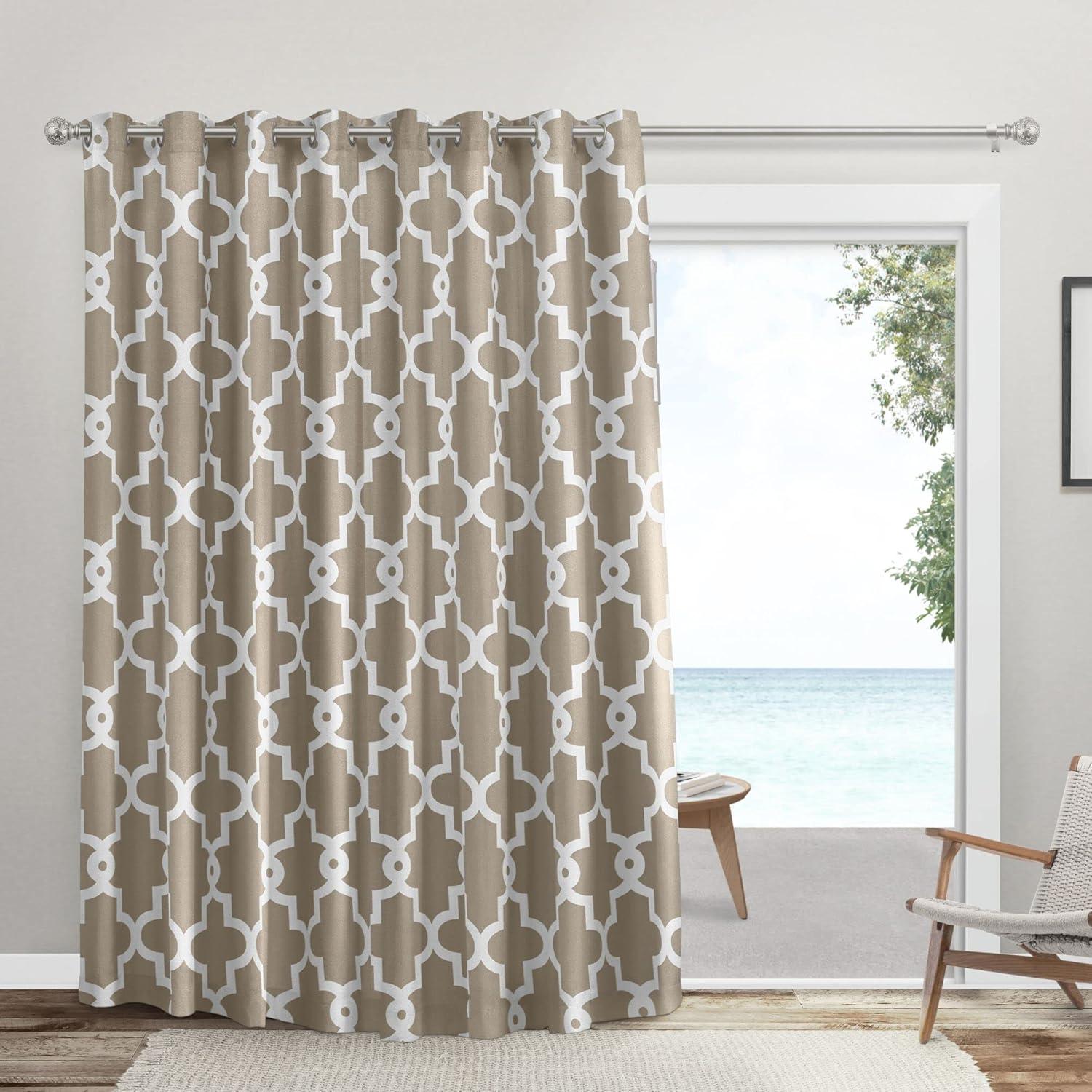 Ironwork Polyester Room Darkening Curtain Panel