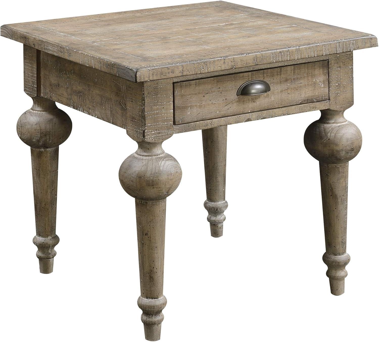 Wallace & Bay Oceans Square End Table, Sandstone Buff