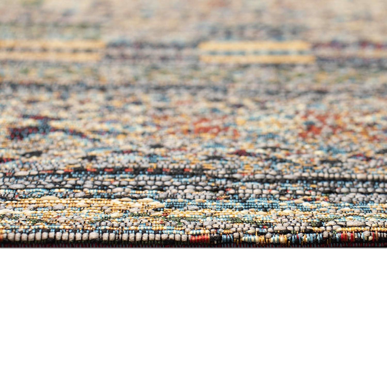 Liora Manne Marina Stripe Indoor/Outdoor Rug Black 7'10" x 9'10"