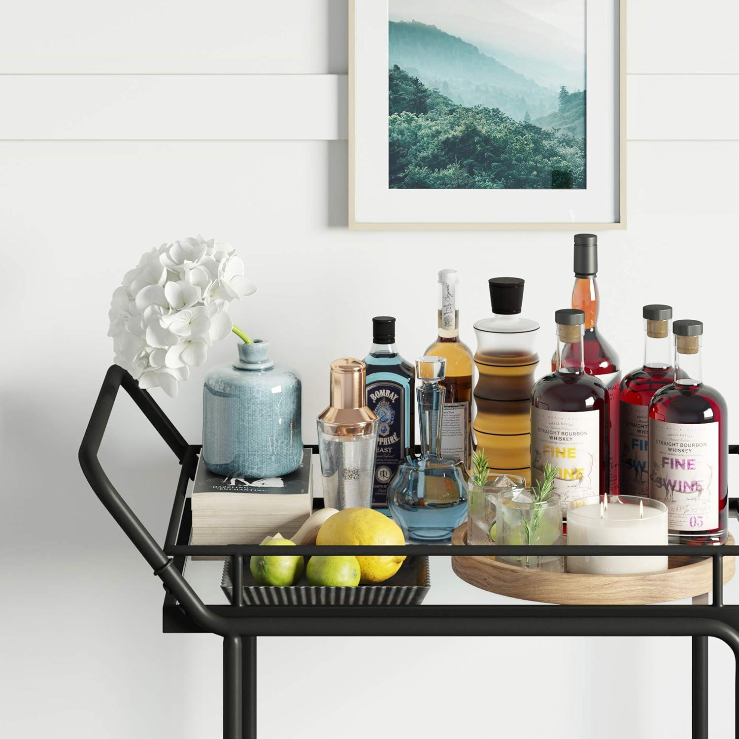 Paulette Metal Bar Cart