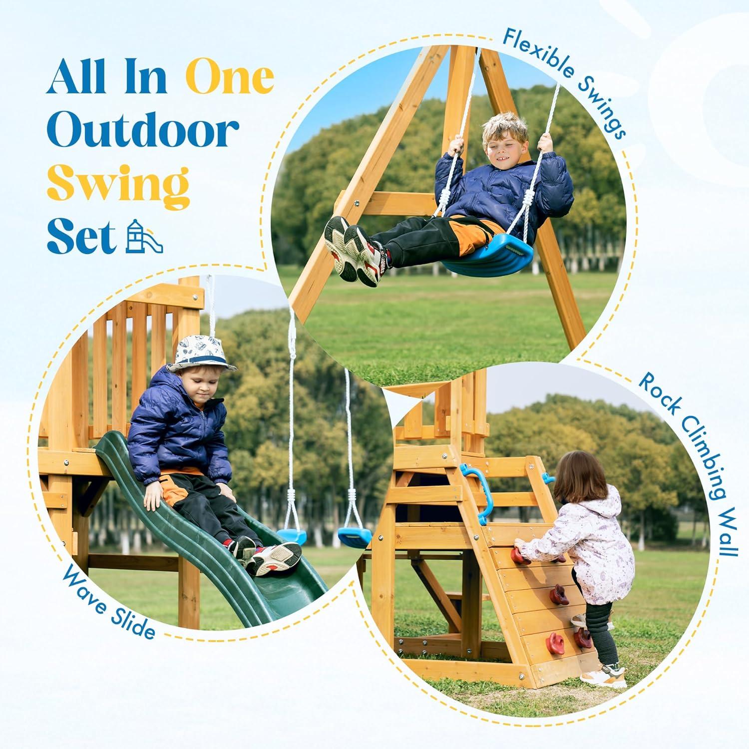 ROBUD Swing Set with 2 Swing(s)