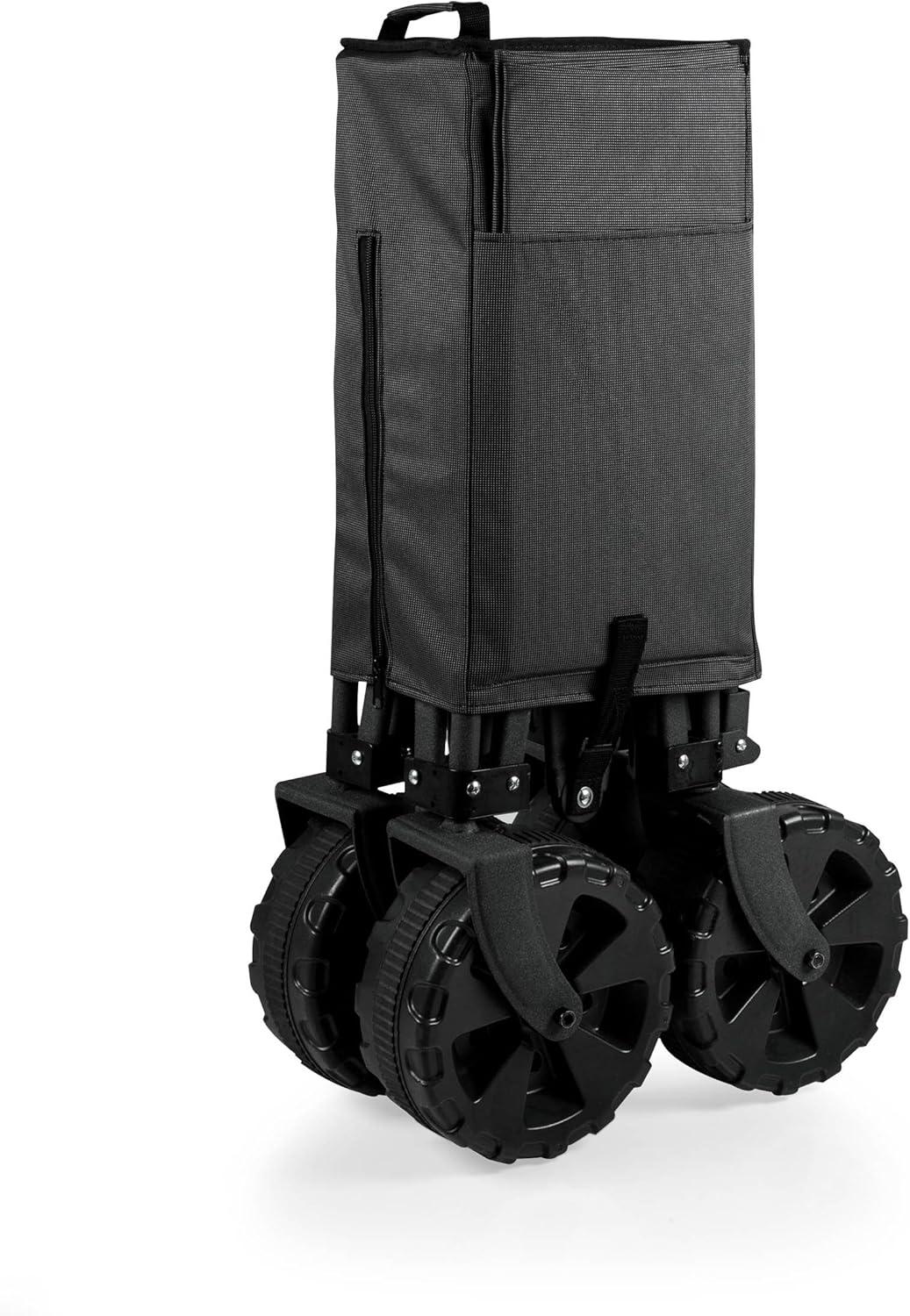 ONIVA™ Adventure Wagon Elite All-Terrain Folding Beach Wagon with Big Wheels plus Table Top Lid & Soft Cooler Liner - Collapsible Utility Wagon