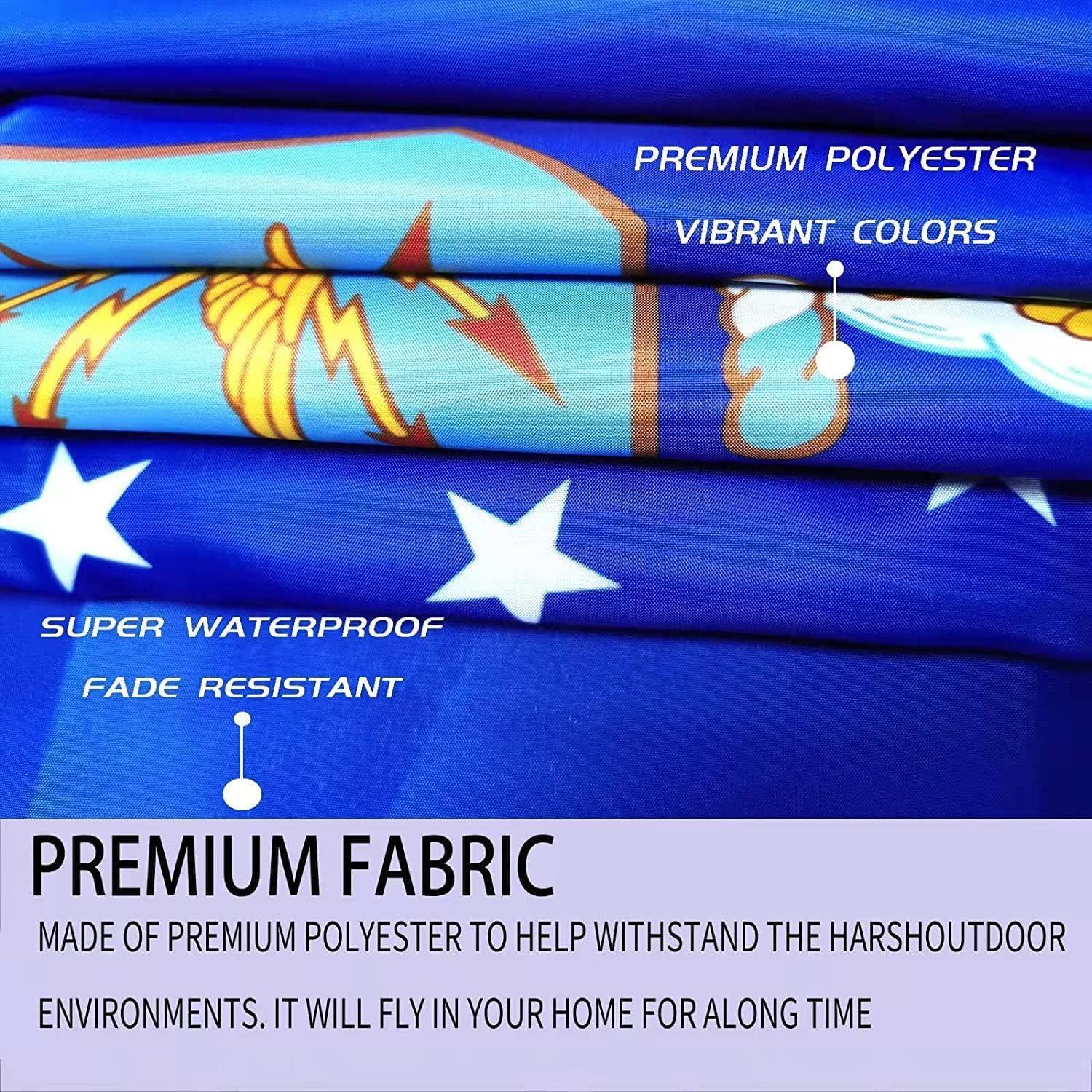 Double Sided US Air Force Military Flag 4x6 Outdoor- UV Fade Resistant United States Air Force Flags with 2 Grommets