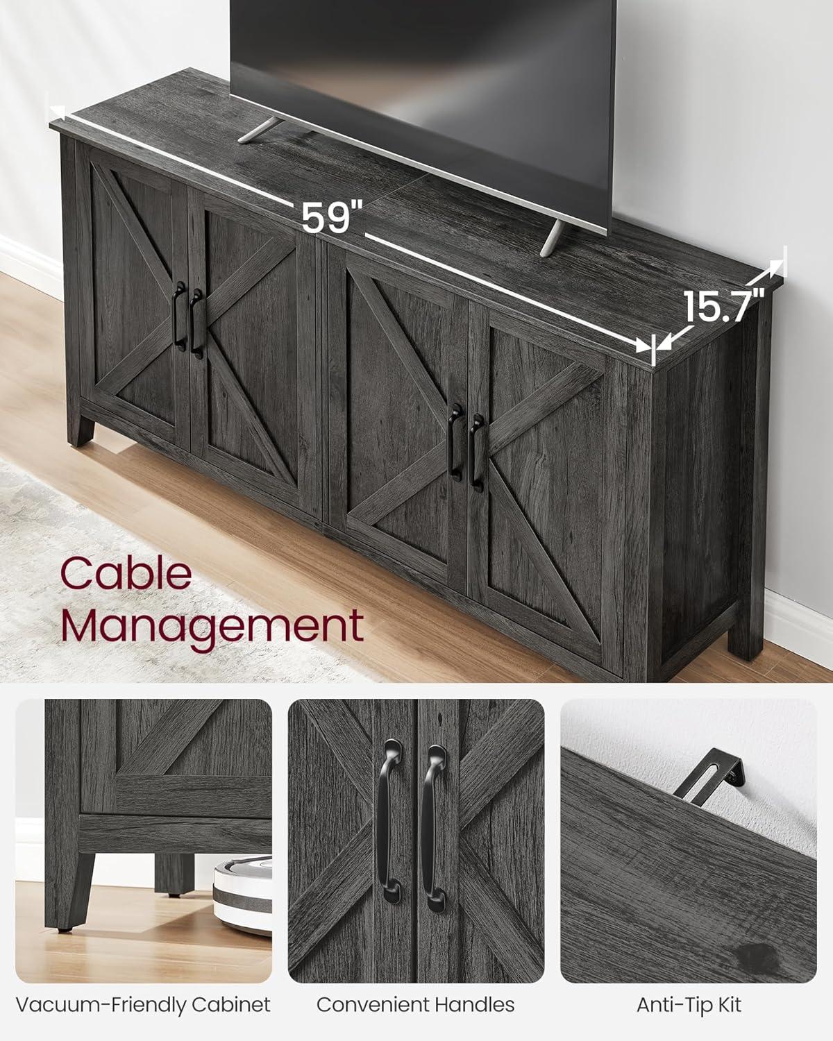 Wrought Studio™ Yvette 59"W Credenza Sideboard, Buffet Storage Cabinet
