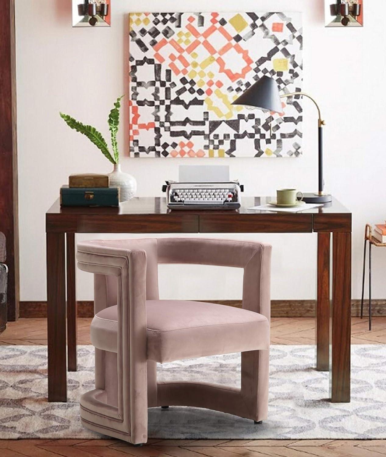 Meridian Furniture Blair Pink Velvet Accent Chair