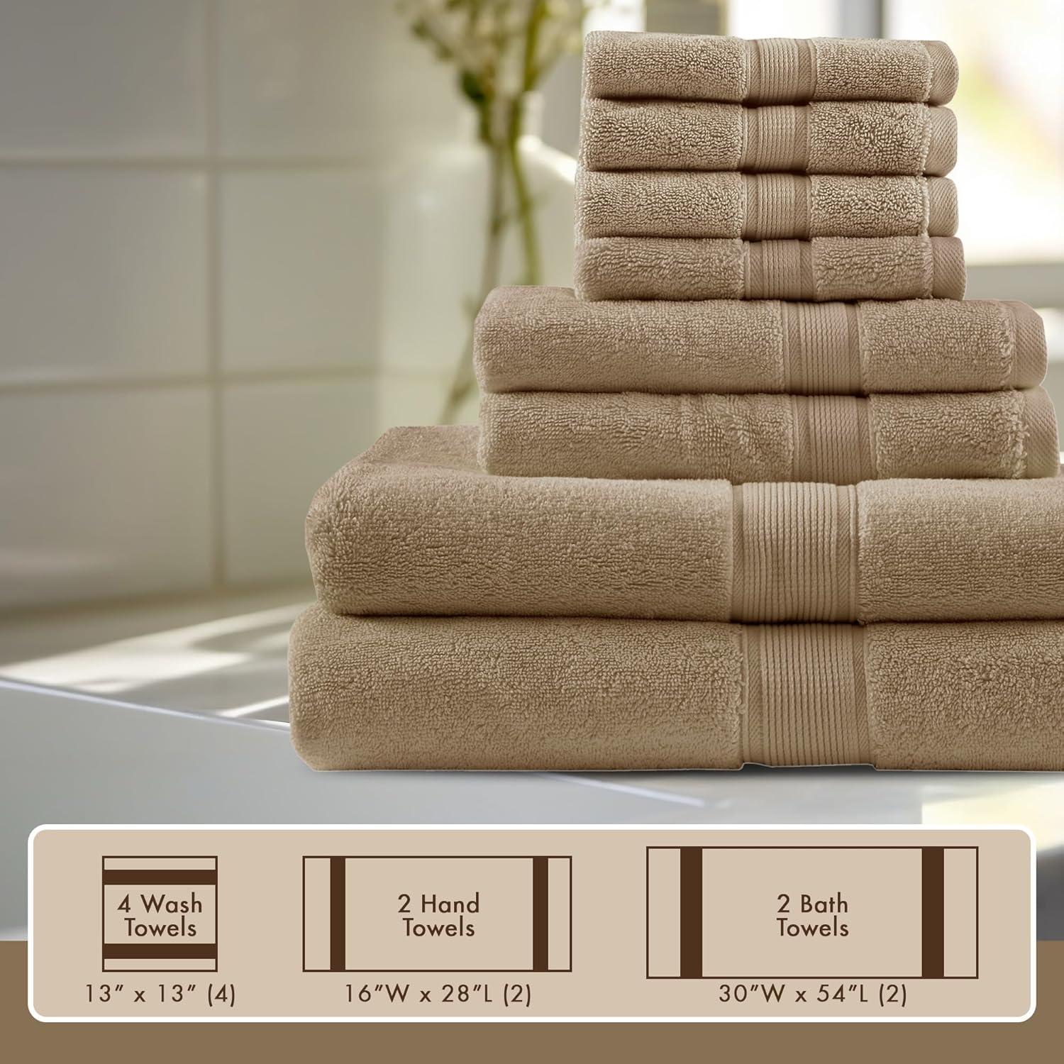 800GSM Ultra-Soft 100% Cotton Absorbent Towel Set