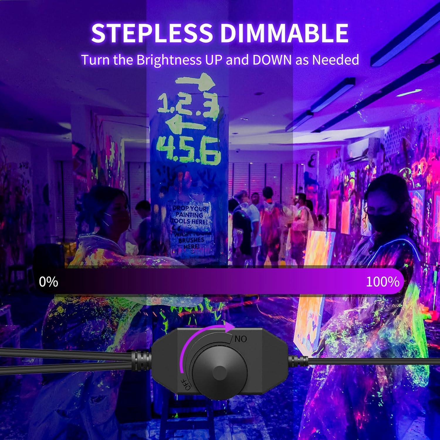 40 Foot Led Black Light Strip Kit, 720 Units Led, 12V Flexible Blacklight Fixtures, Non-Waterproof