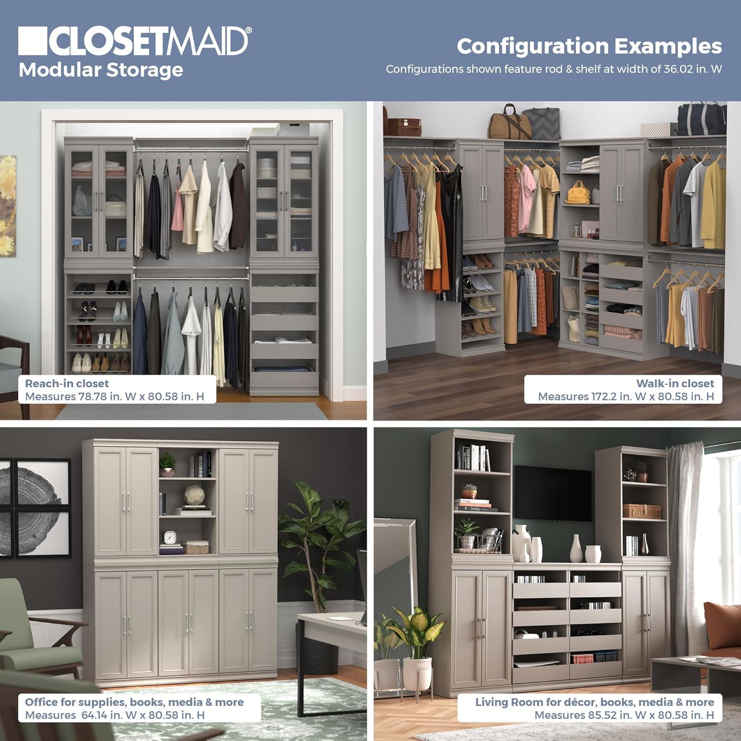 Modular Storage 21.38" W Shoe Shelf Unit with 4 Shelves