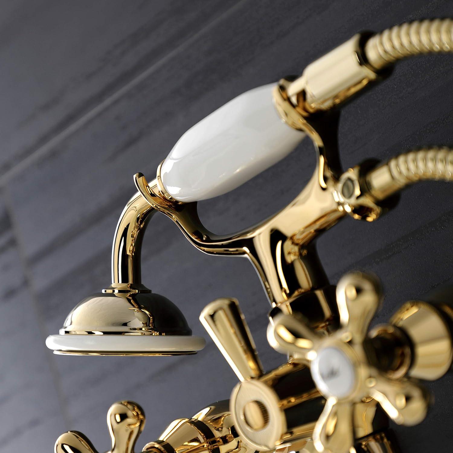 Kingston Brass Kingston Two-Handle Clawfoot Tub Faucet with Hand Shower