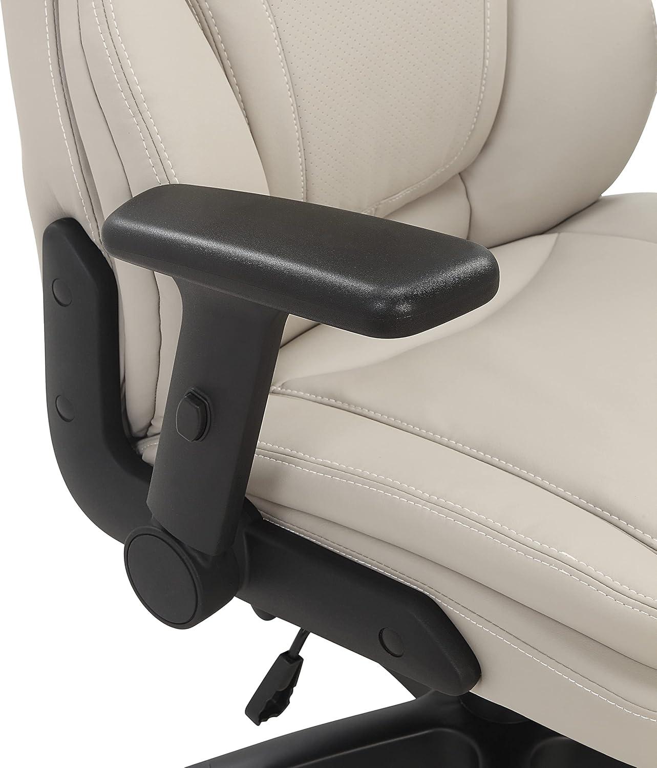 Executive High Back Taupe Gray Bonded Leather Office Chair