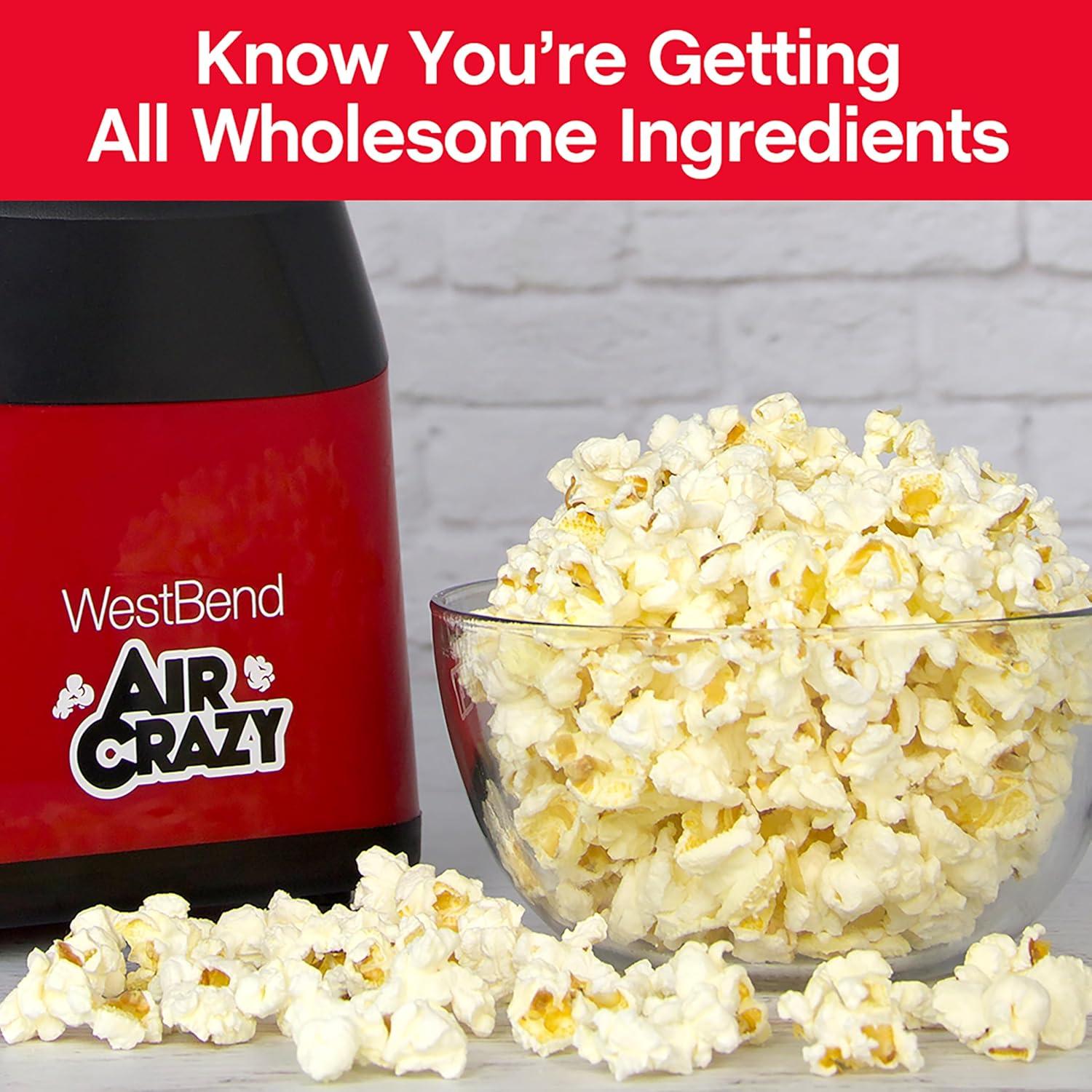 West Bend Air Crazy 4QT Hot Air Popcorn Machine, Ventilation Technology