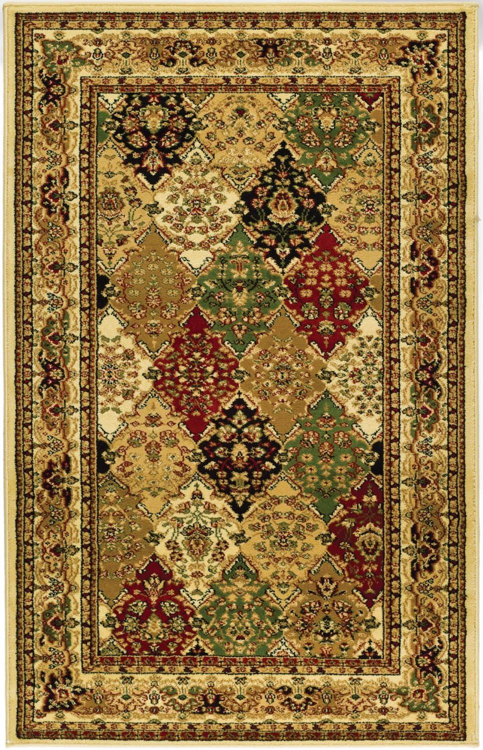 Lyndhurst LNH221 Power Loomed Accent Rug - Multi/Ivory - 3'3"x5'3" - Safavieh