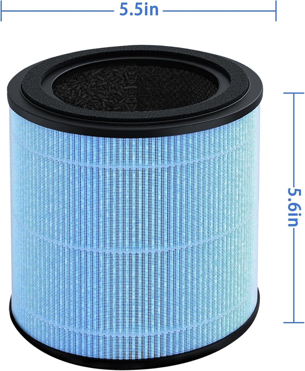 High-Efficiency Blue Air Purifier Replacement Filters, 4-Pack