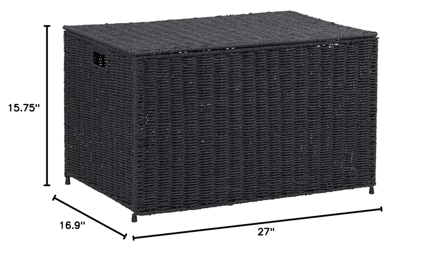 Household Essentials Woven Wicker Storage Chest