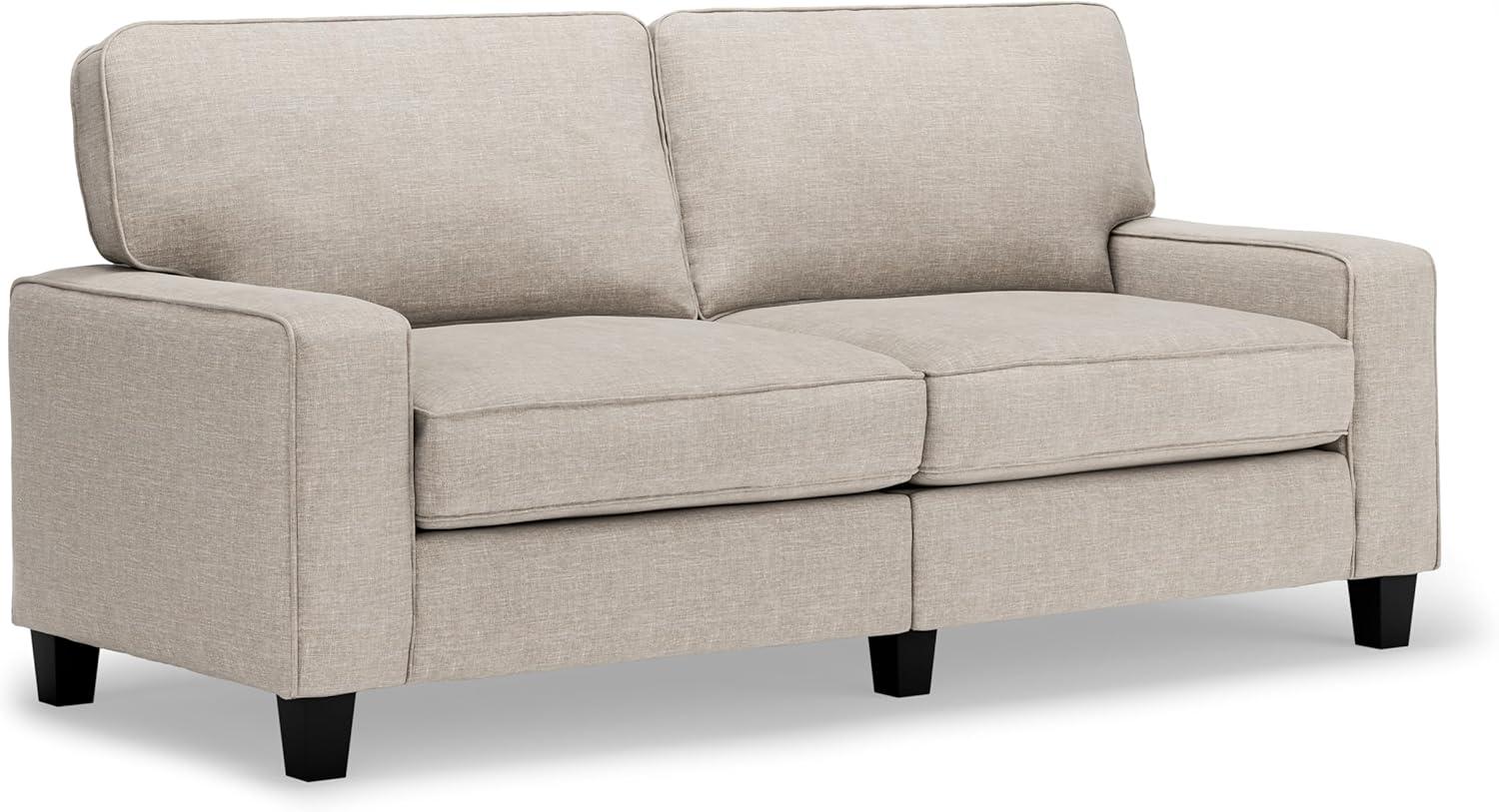 Serta Palisades 73" Track Arm Sofa, Easy Care Fabric, Soft Pillow Back, Pocket Coil Seat Cushions