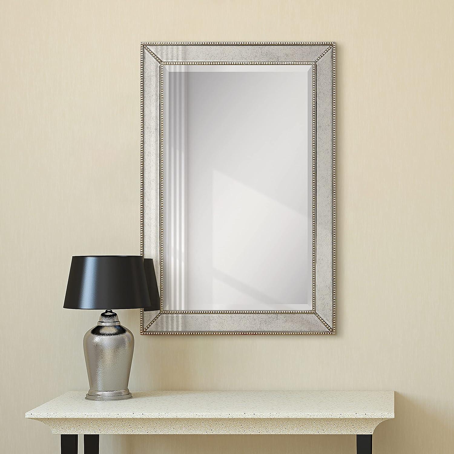 Empire Art Direct Champagne Bead Beveled Mirror, 24" x 36", Ready to Hang