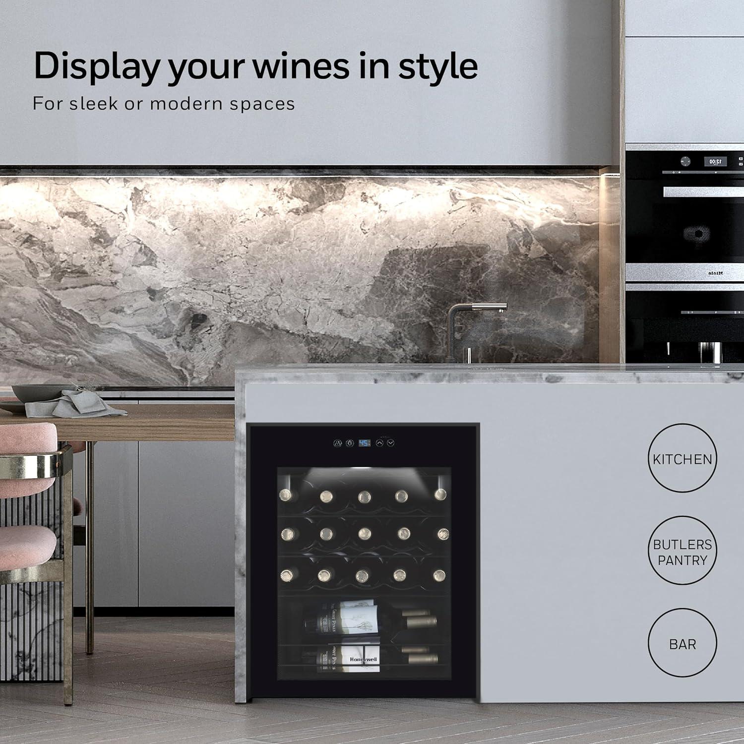 Honeywell 18.9'' 24 Bottle and Can Single Zone Free-standing Wine & Beverage Refrigerator