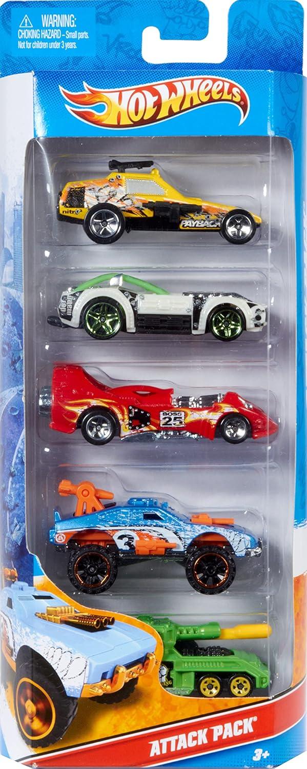 Hot Wheels Diecast  Cars -  5pk (Colors May Vary)