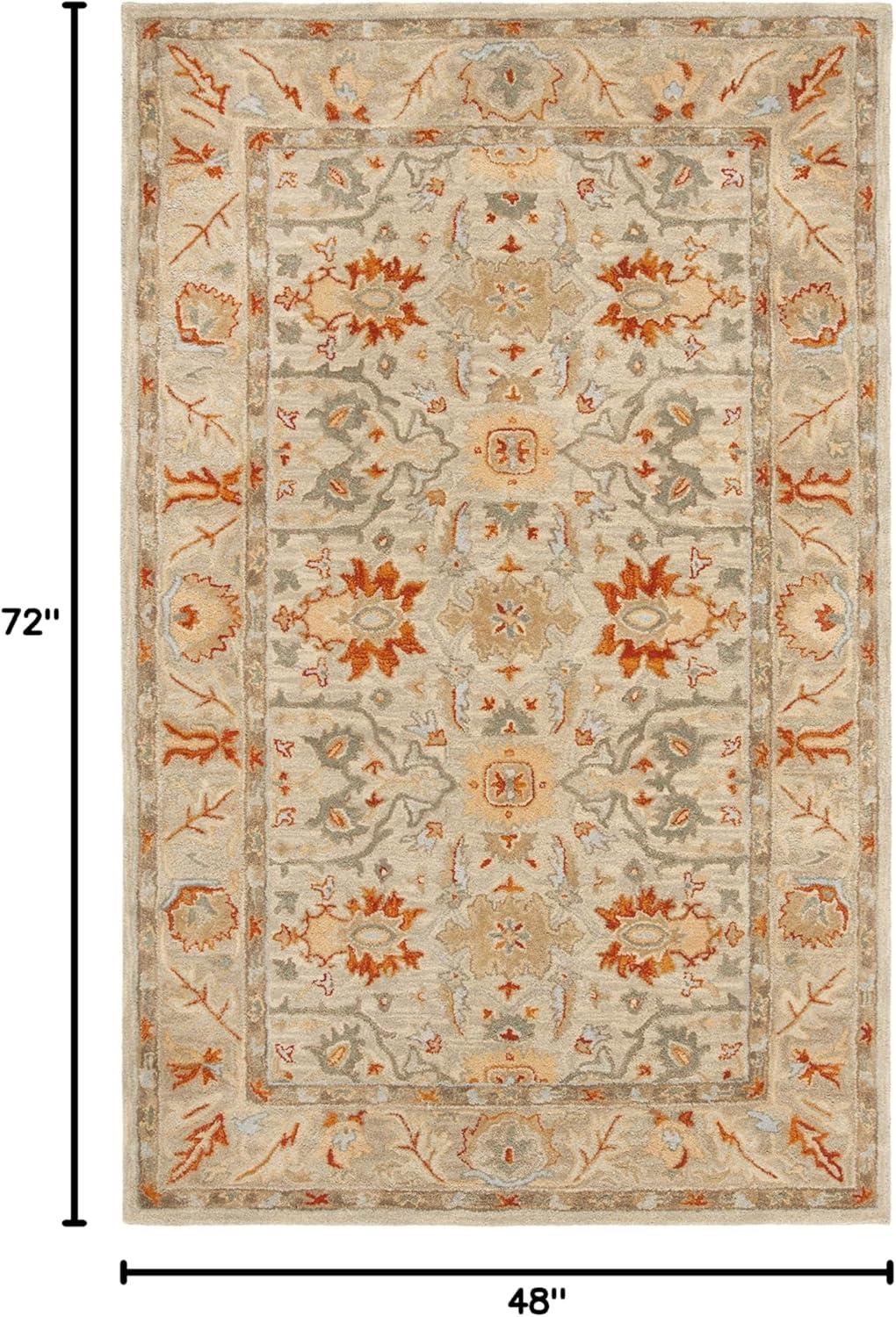 Antiquity AT63 Hand Tufted Area Rug - Beige/Multi - 4'x6' - Safavieh.