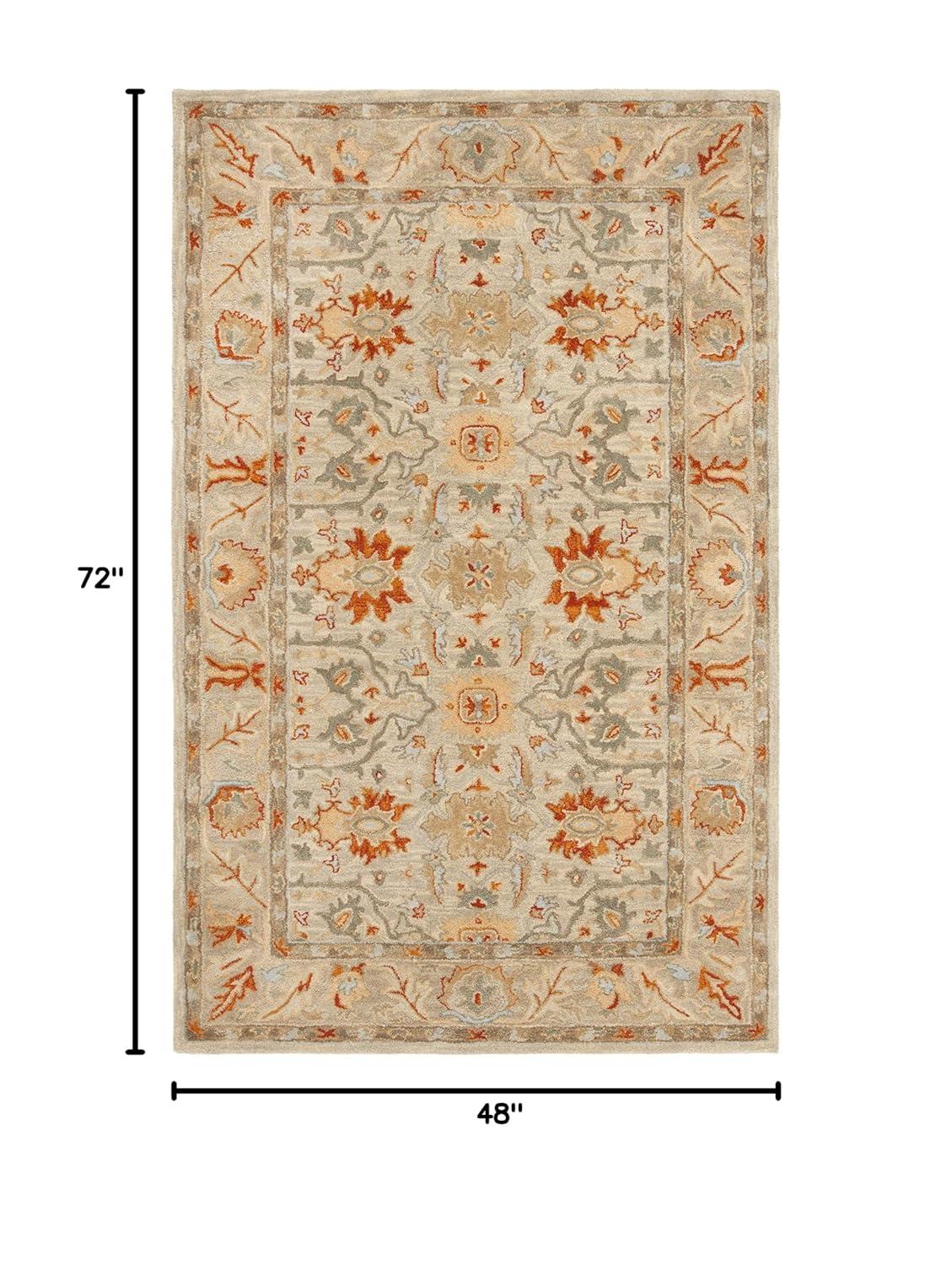 Antiquity AT63 Hand Tufted Area Rug - Beige/Multi - 4'x6' - Safavieh.