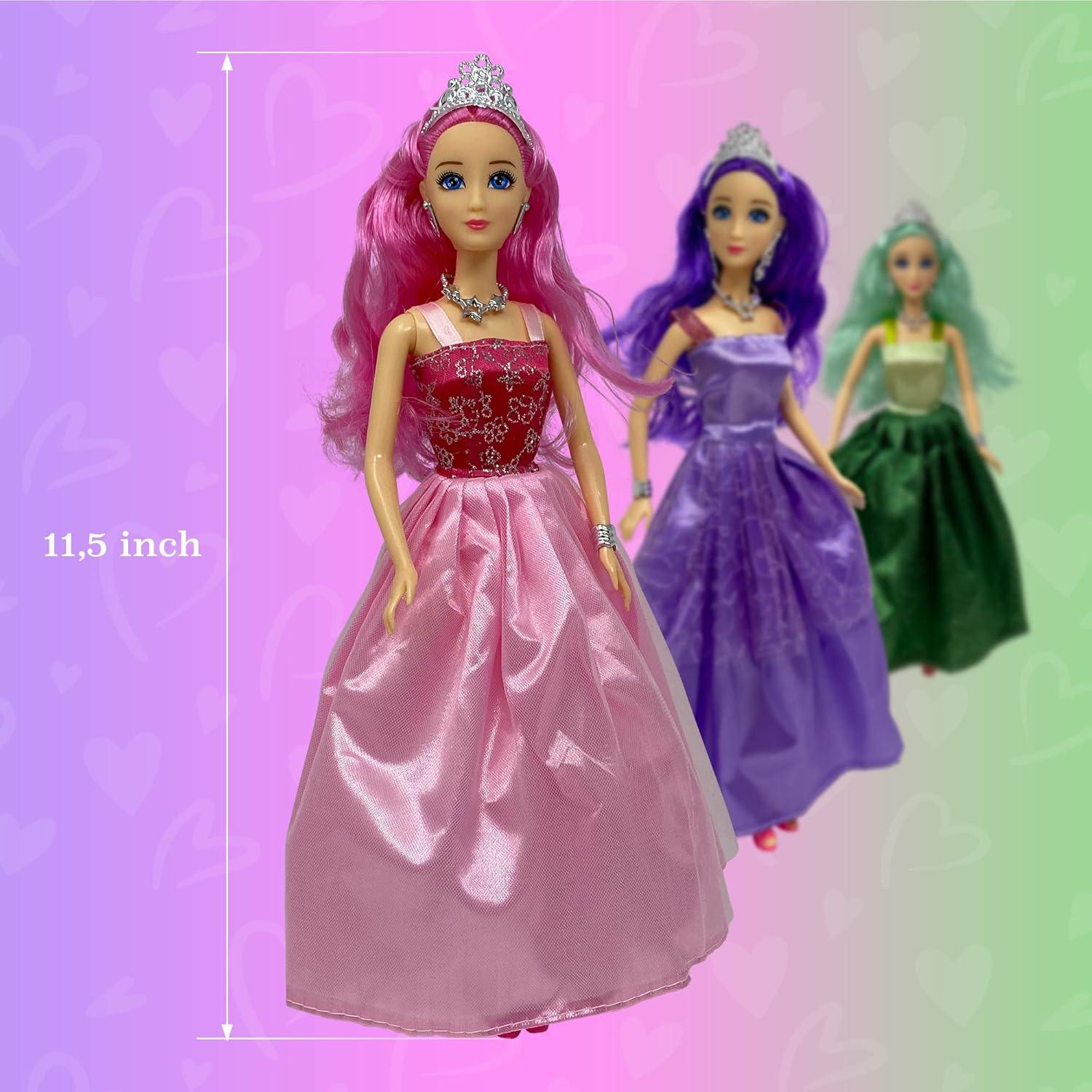 The New York Doll Collection 11.5 Inch Princess Dolls Pack