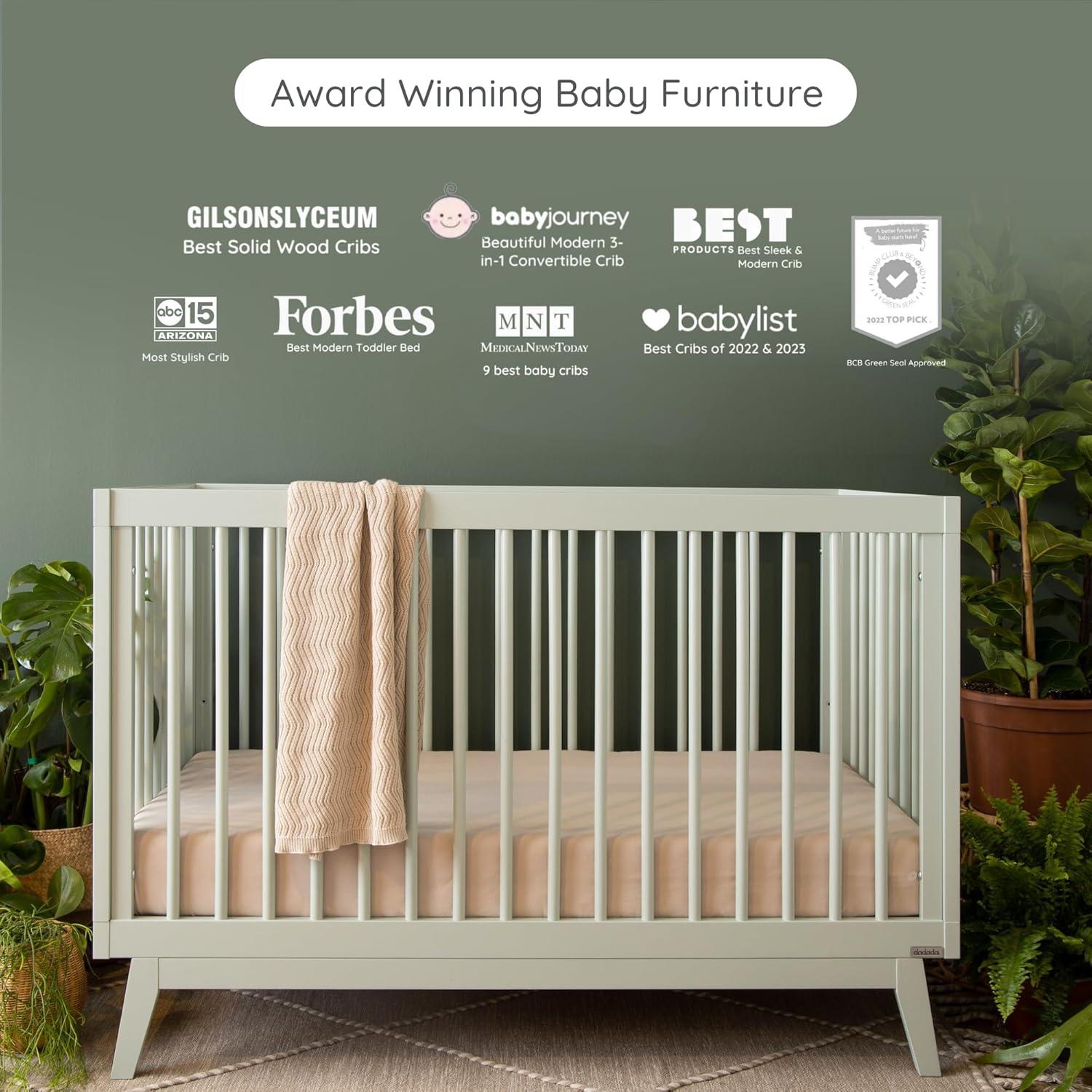 dadada Sage Soho 3-in-1 Convertible Crib to Toddler Bed Furniture