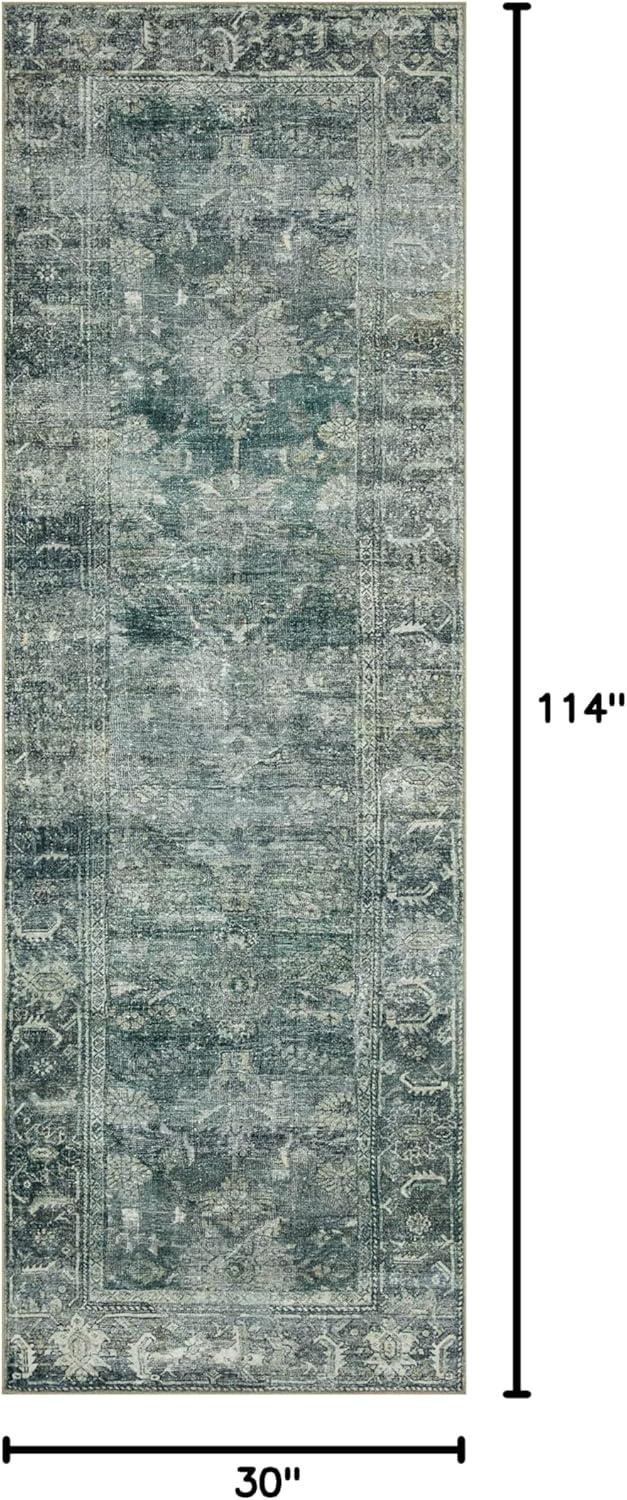 Magnolia Home By Joanna Gaines X Loloi Banks Machine Washable Blue / Lagoon Area Rug