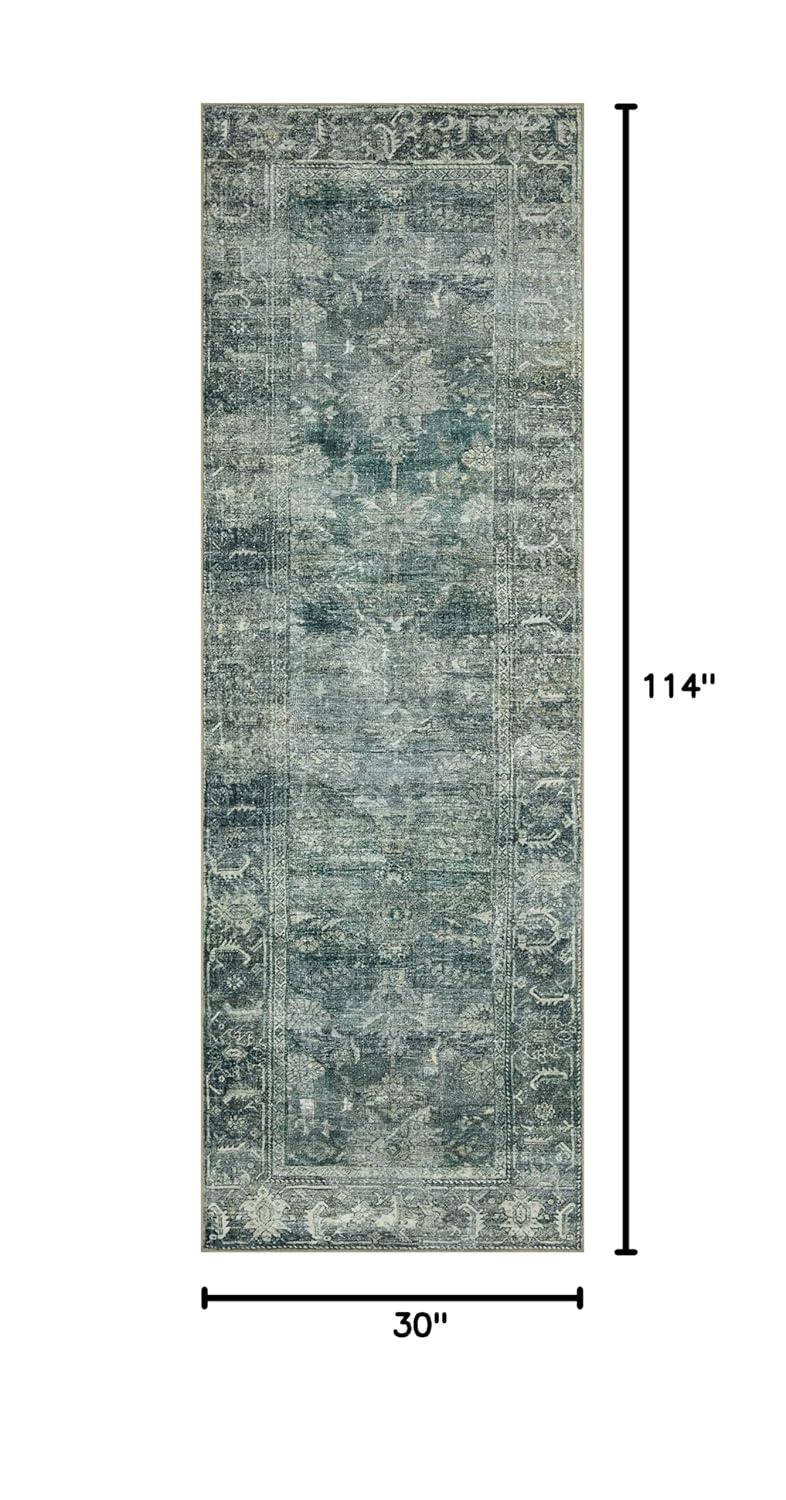 Magnolia Home By Joanna Gaines X Loloi Banks Machine Washable Blue / Lagoon Area Rug