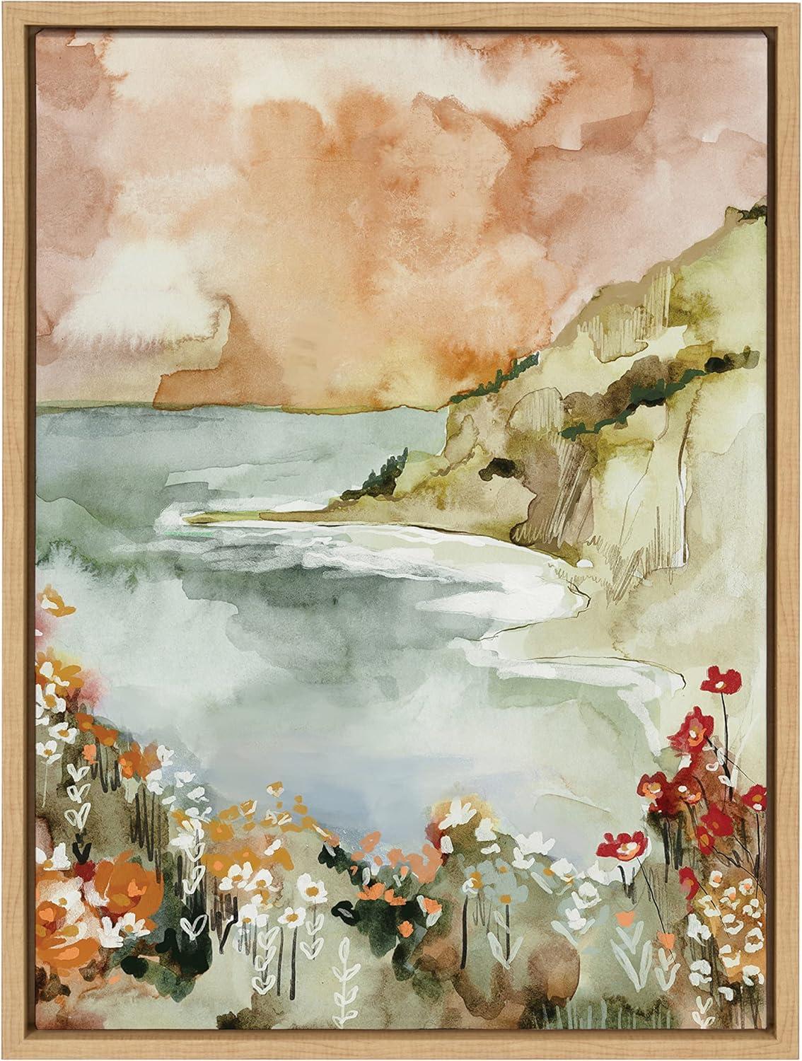 18" x 24" Sylvie Landscape 04 Framed Canvas by Annie Quigley - Kate & Laurel All Things Decor