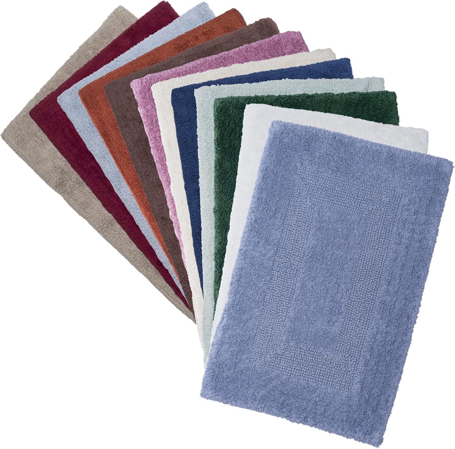 Lavish Home 2-pc Cotton Bath Mat Set - Machine Washable for Bathroom, Kitchen, or Laundry Room