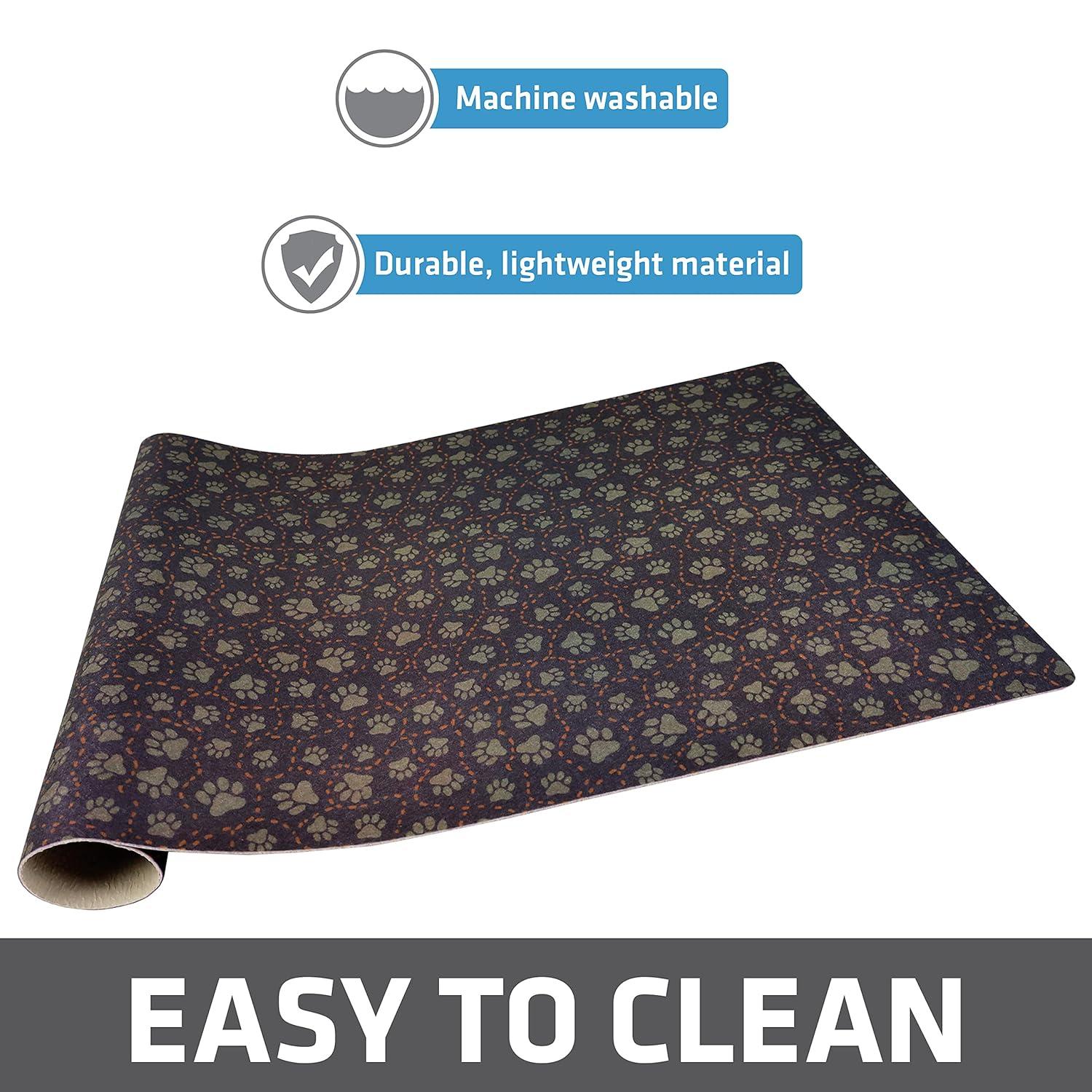 Dog Bowl Placemat, Pet Food Feeding Mat - Absorbent, Waterproof, Slip-Resistant, Machine Washable