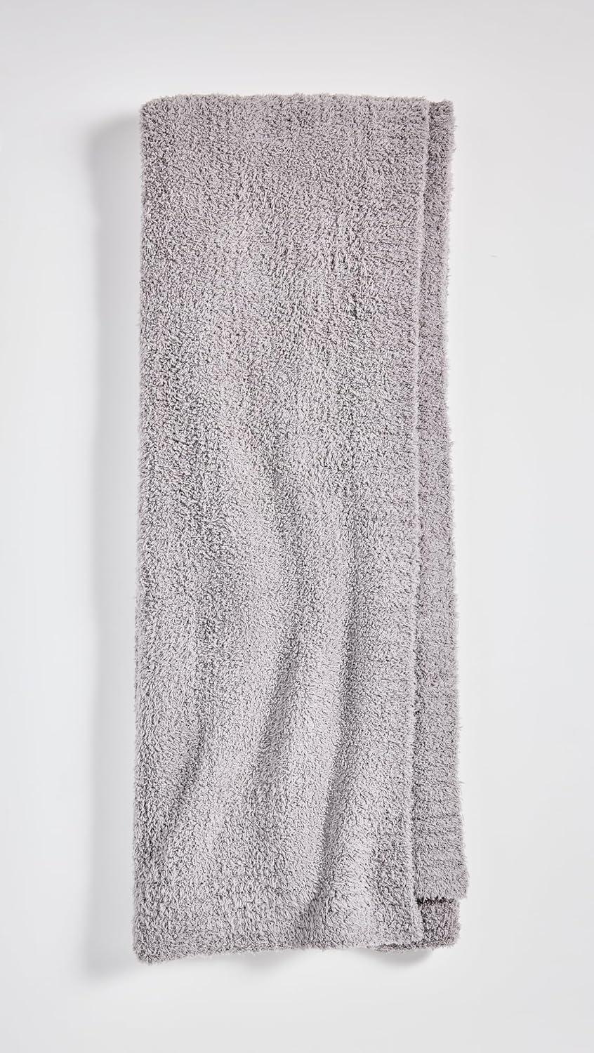 Gray Soft Plush Knitted Machine Washable Throw