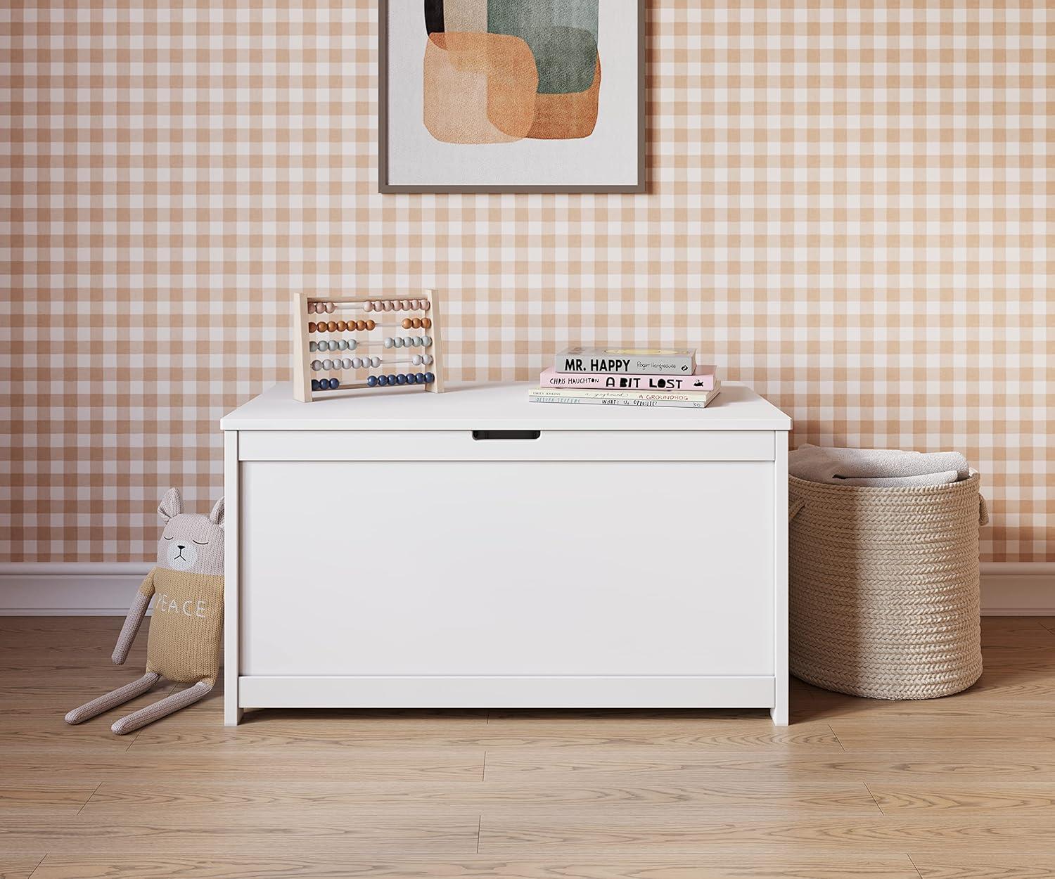 Child Craft Harmony 33" Kids Toy Box Storage Chest, Matte White